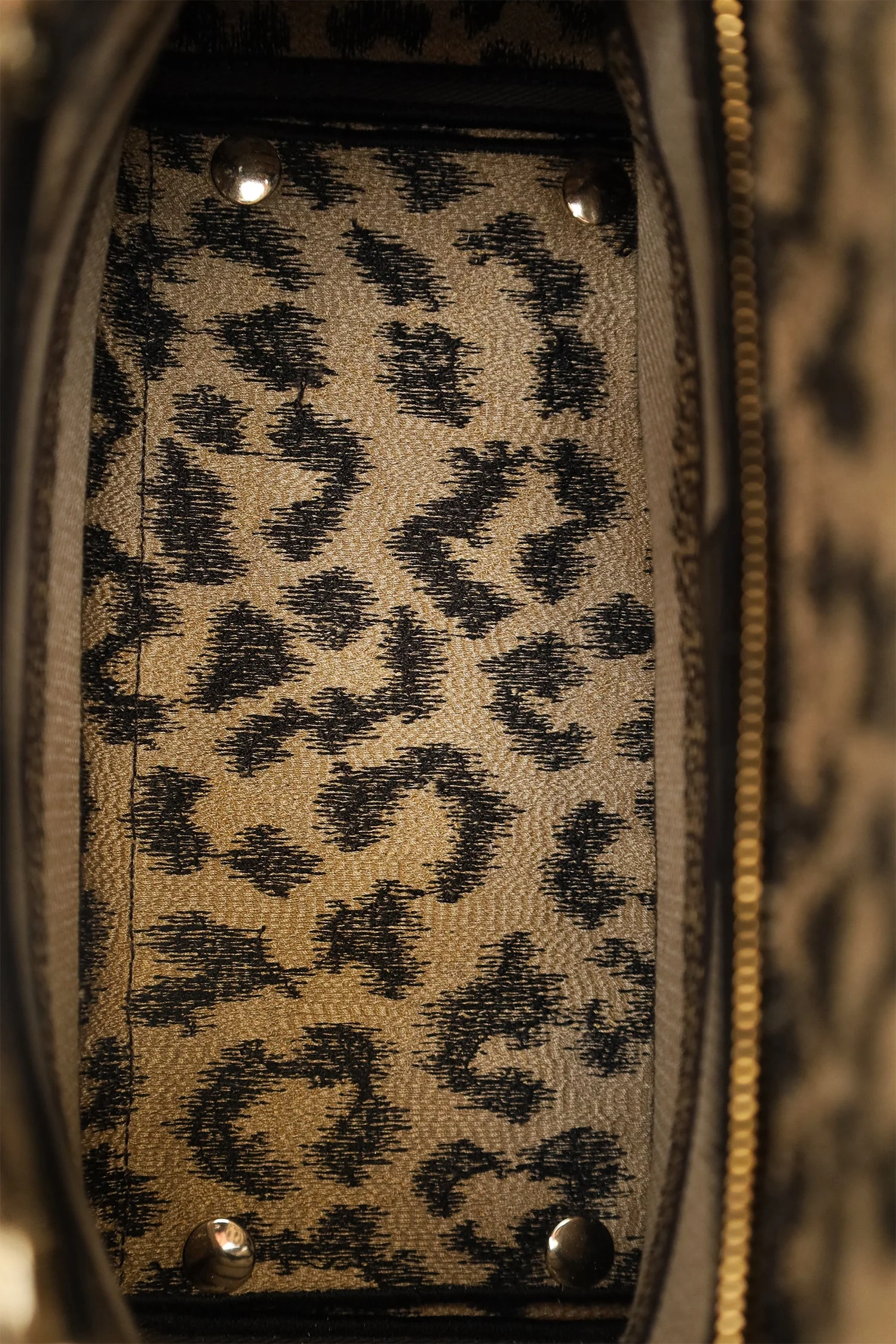Christian Dior 2021 Leopard Print Canvas Medium Lady Dior Bag with Strap - Image 7
