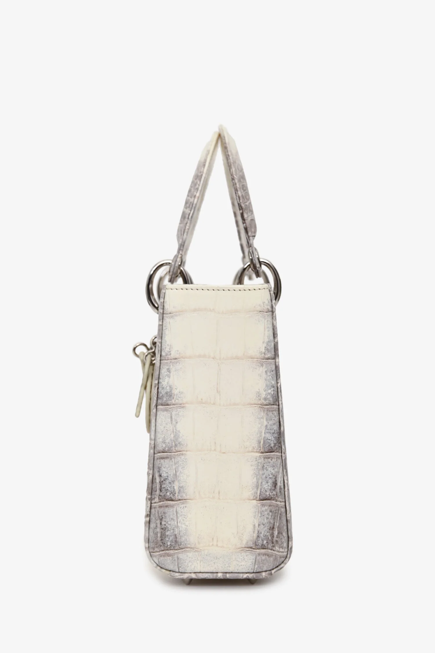 Christian Dior 2021 Niloticus Himalayan Crocodile Leather Small Lady Dior Top Handle - Image 4