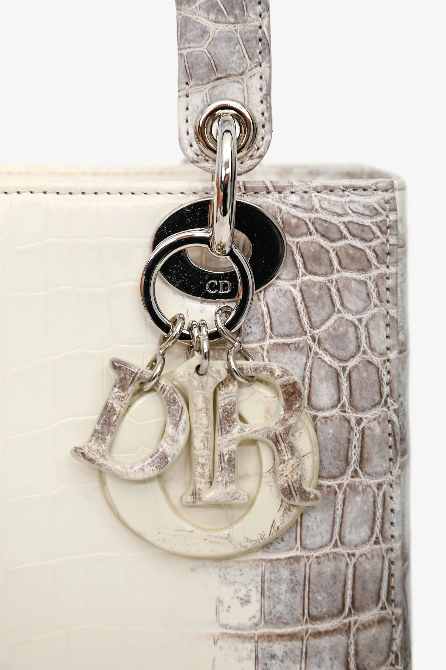 Christian Dior 2021 Niloticus Himalayan Crocodile Leather Small Lady Dior Top Handle - Image 6