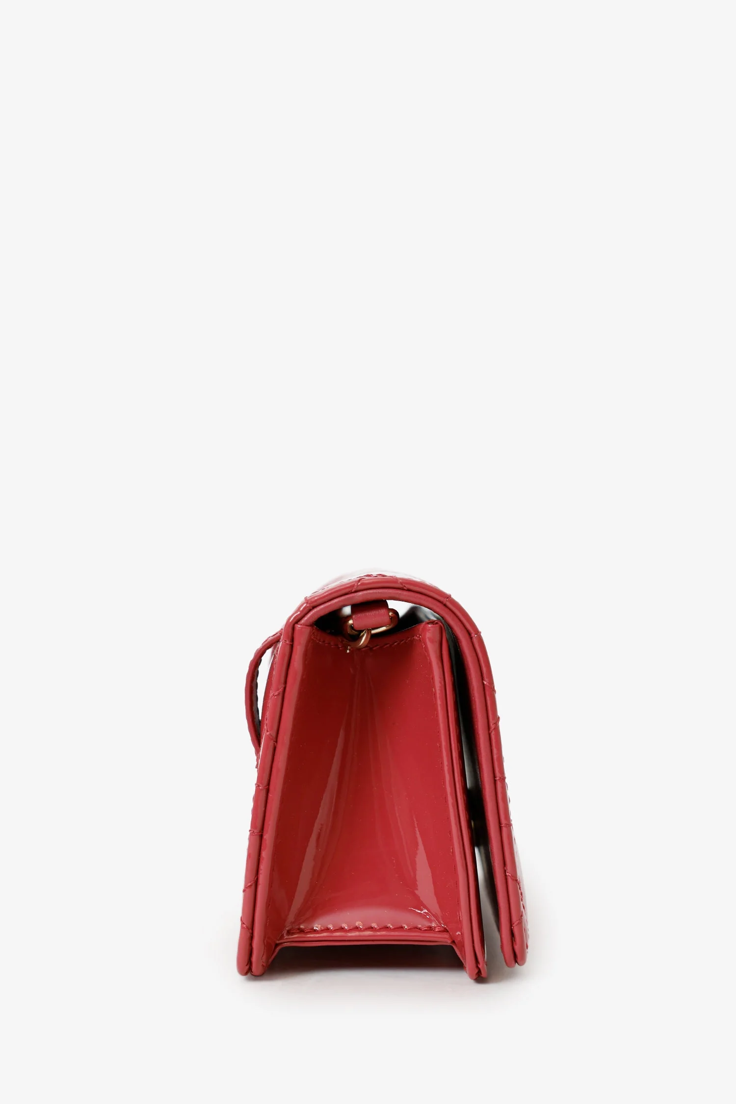 Christian Dior 2021 Pink Patent Leather Nano Lady Dior Chain Pouch - Image 2
