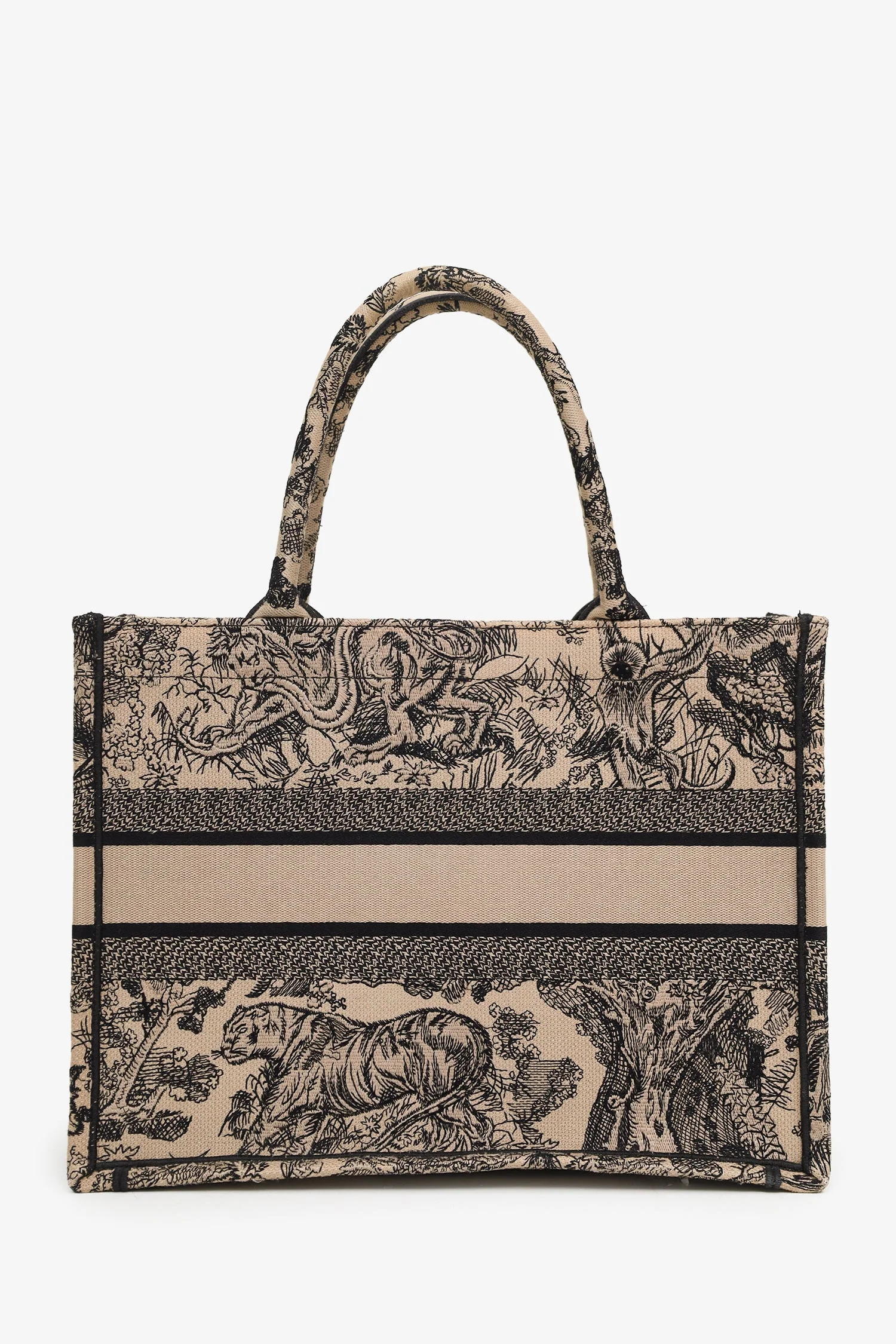 Christian Dior 2022 Beige/Black Canvas Toile de Jouy Medium Book Tote - Image 2