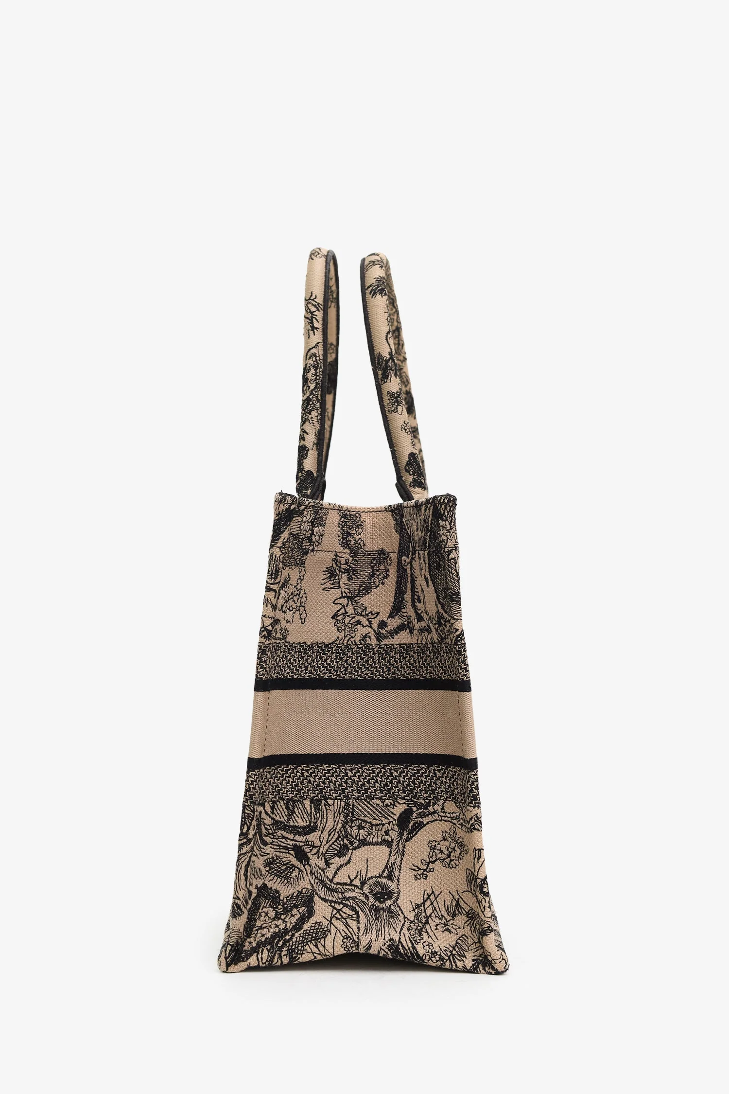 Christian Dior 2022 Beige/Black Canvas Toile de Jouy Medium Book Tote - Image 3