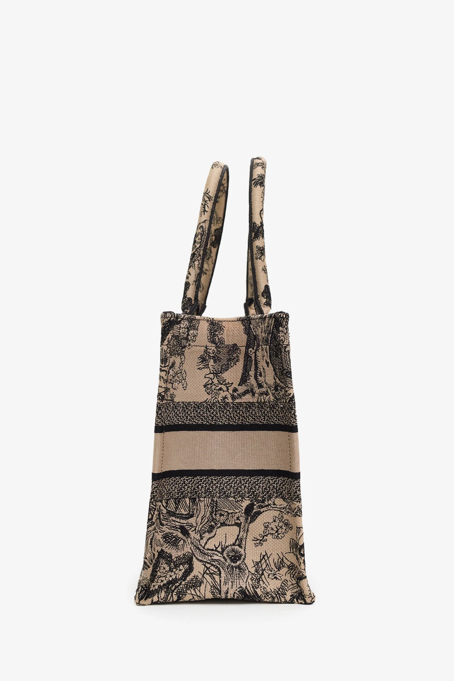 Christian Dior 2022 Beige/Black Canvas Toile de Jouy Medium Book Tote - Image 4