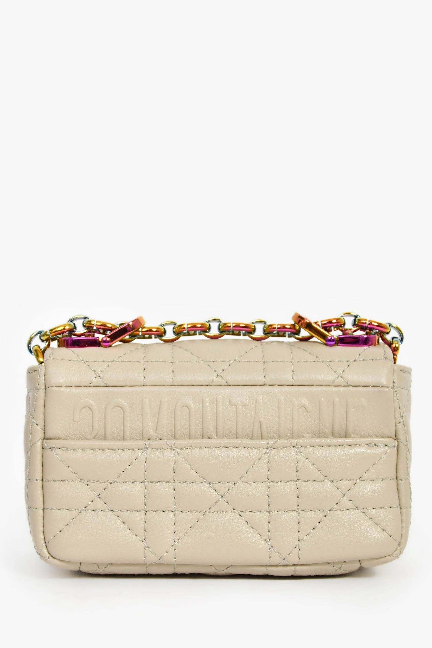 Christian Dior 2022 Grey Cannage Micro Caro Bag - Image 2