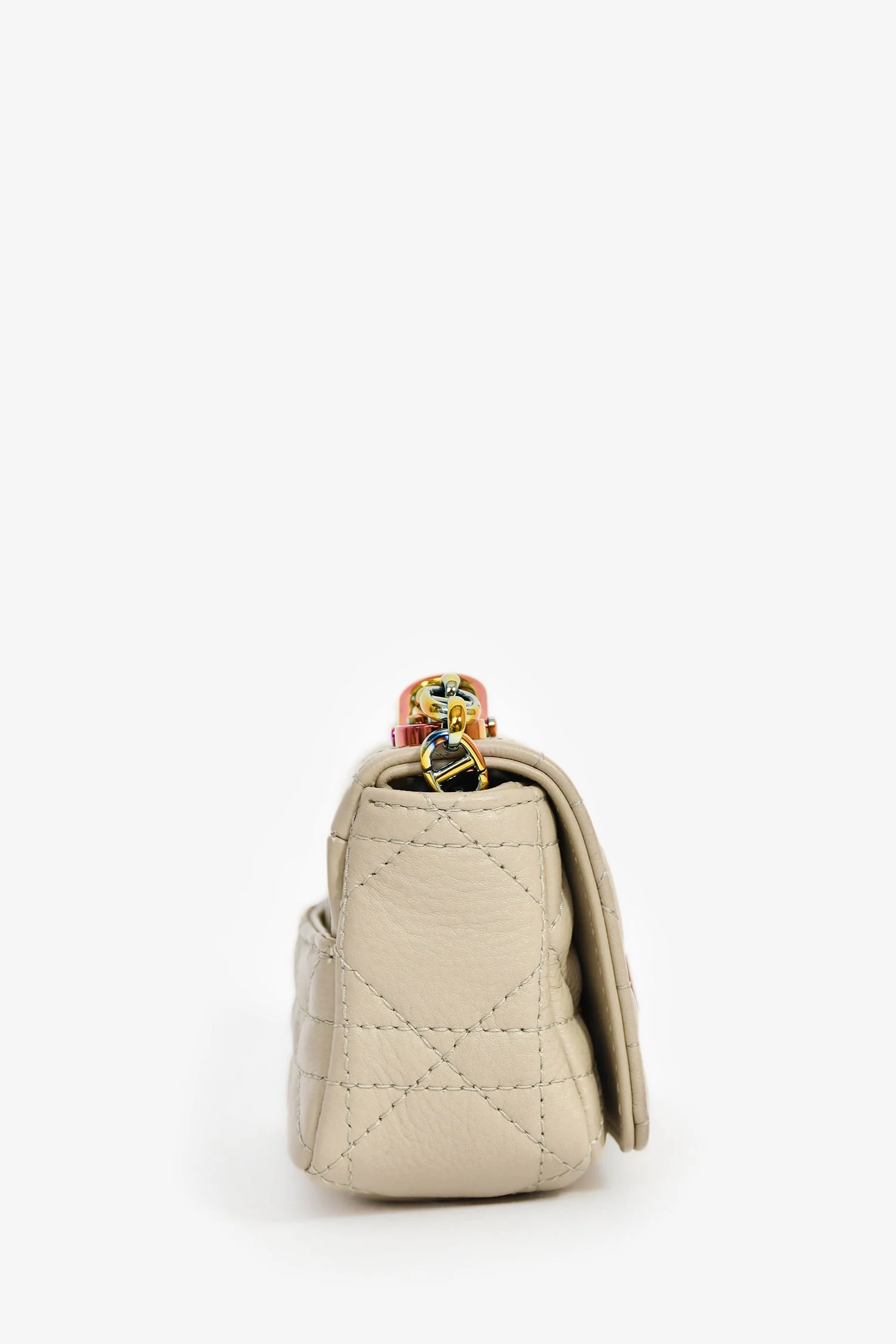 Christian Dior 2022 Grey Cannage Micro Caro Bag - Image 3