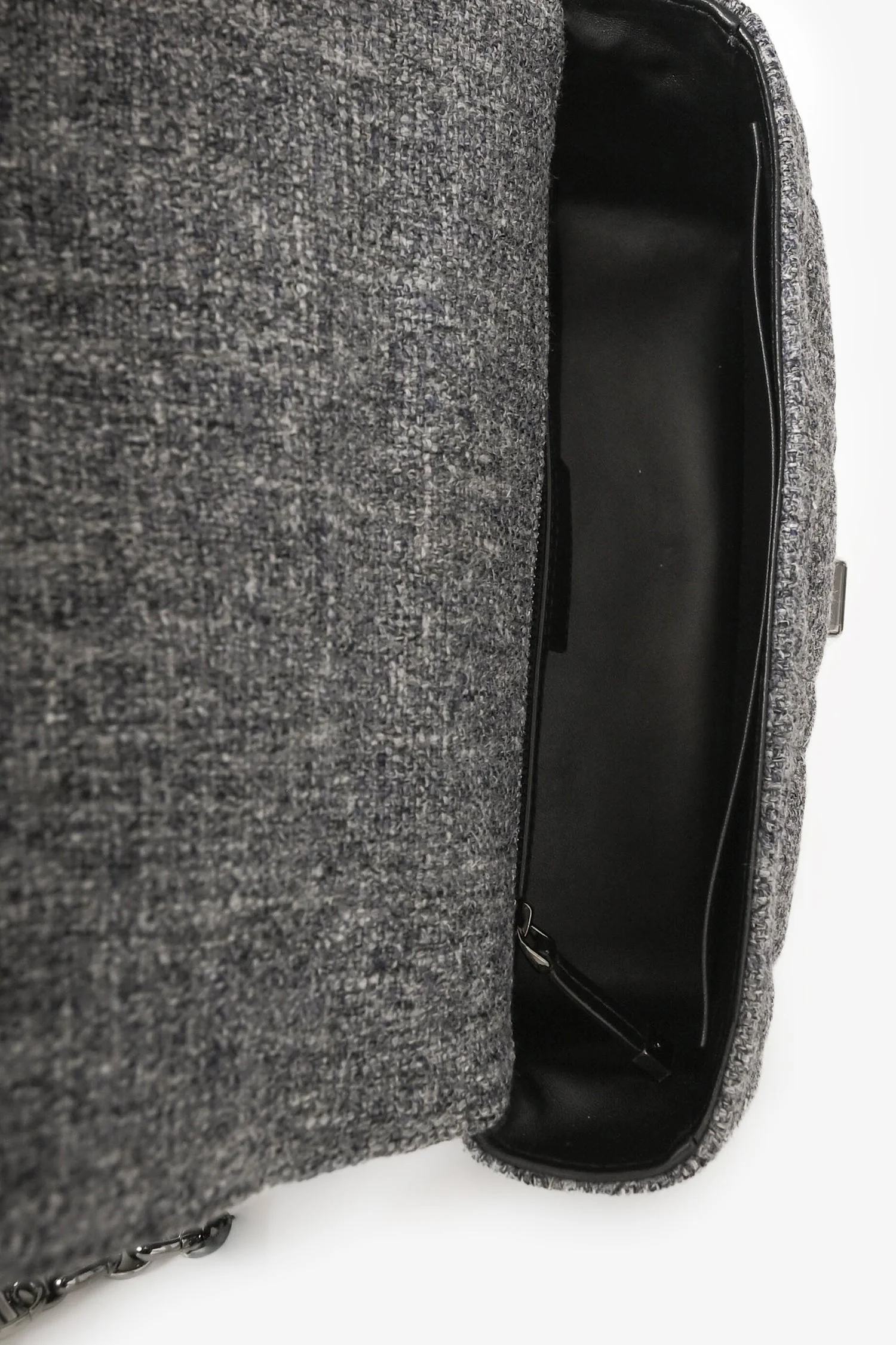 Christian Dior 2022 Grey Tweed Medium Caro Bag - Image 6