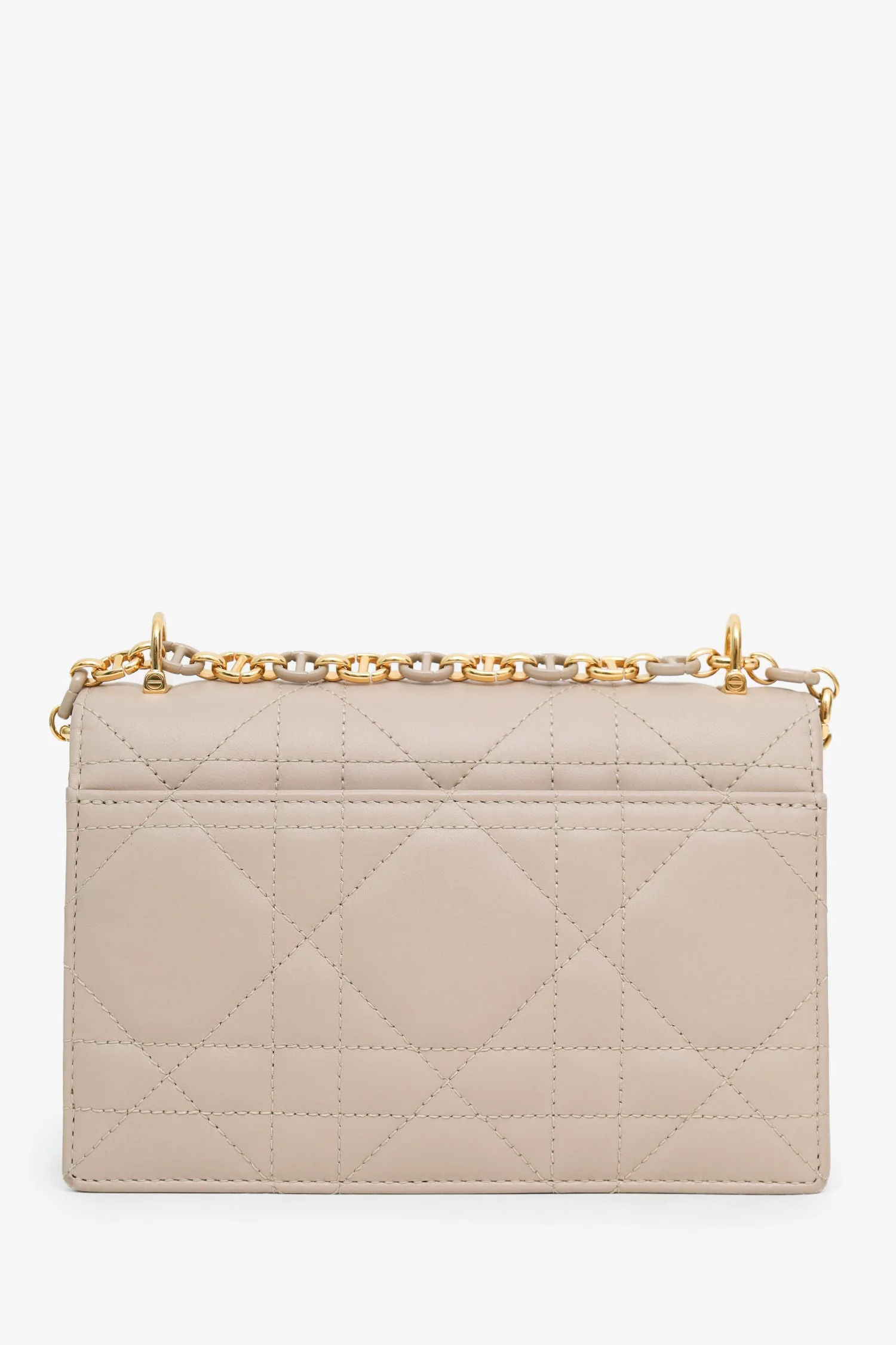 Christian Dior 2023 Beige Lambskin Macrocannage Mini Miss Caro Bag - Image 2