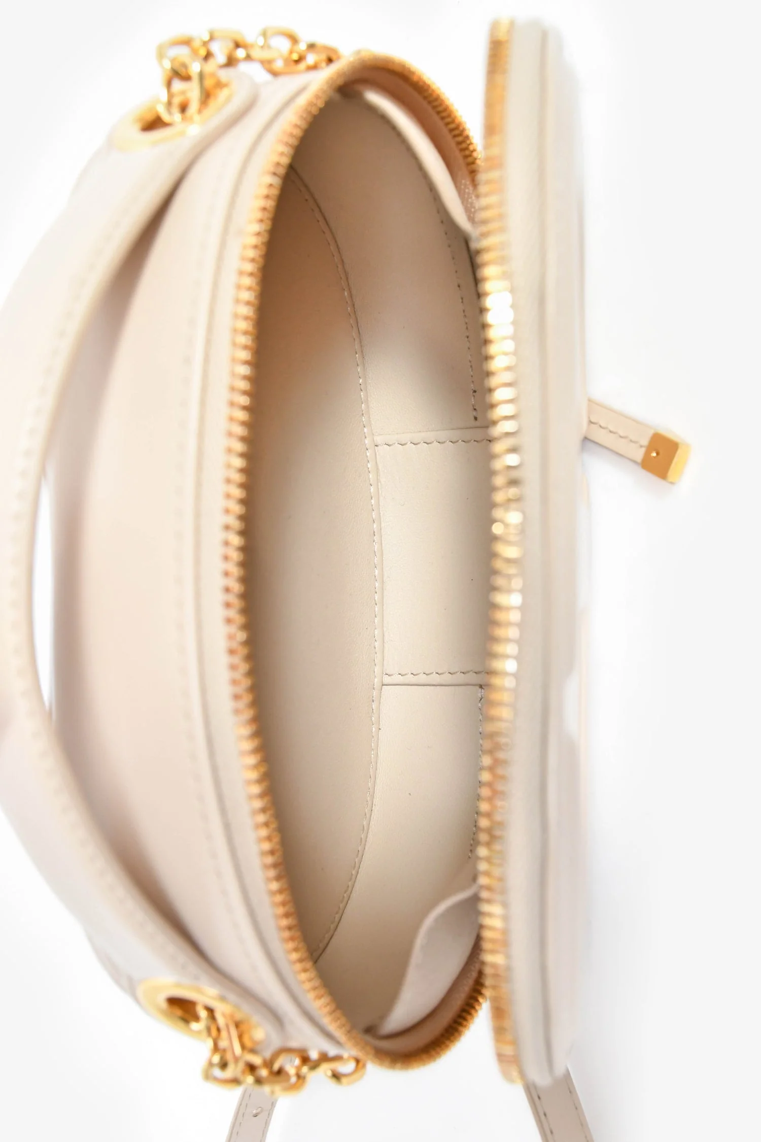 Christian Dior 2023 Beige Leather Oval Camera Crossbody Bag - Image 6