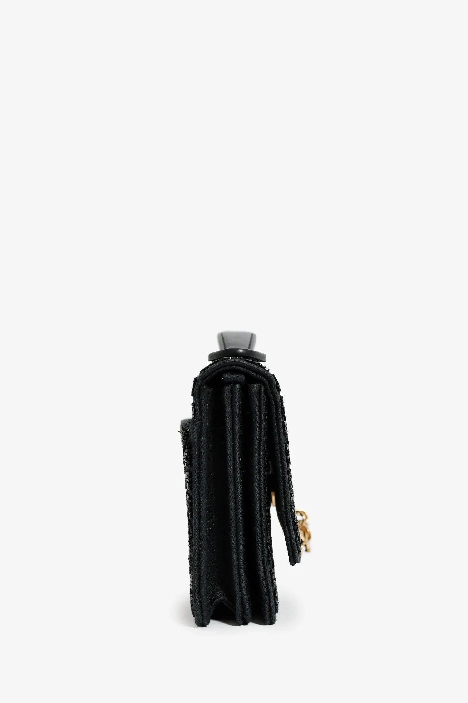 Christian Dior 2023 Black Bead Embellished My Dior Mini Bag with Chain - Image 3