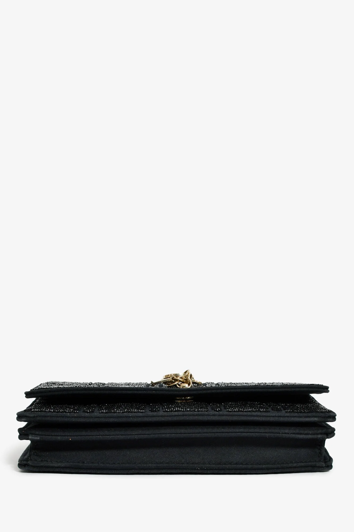 Christian Dior 2023 Black Bead Embellished My Dior Mini Bag with Chain - Image 5