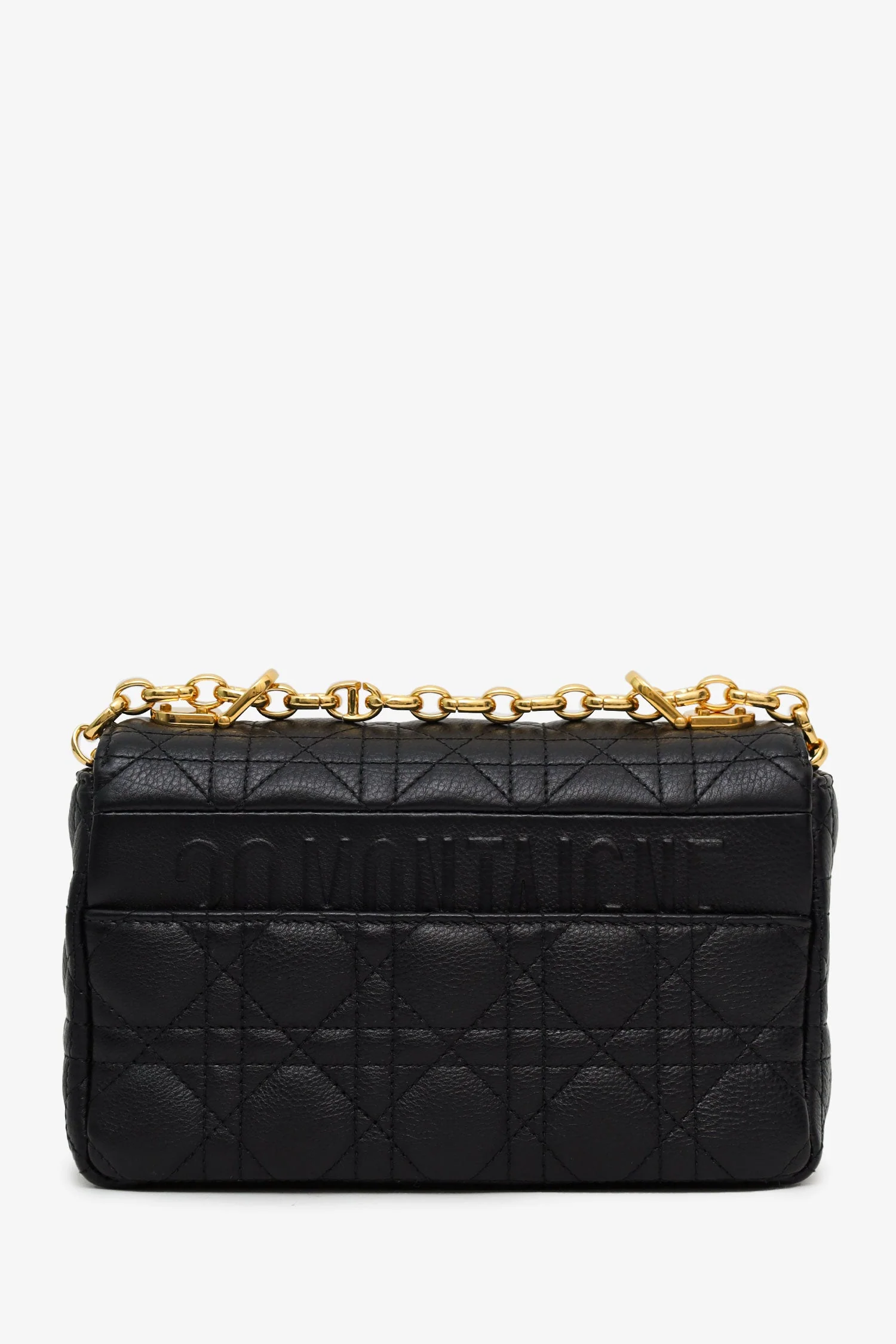 Christian Dior 2023 Black Supple Cannage Calfskin Leather Small Dior Caro Bag - Image 2