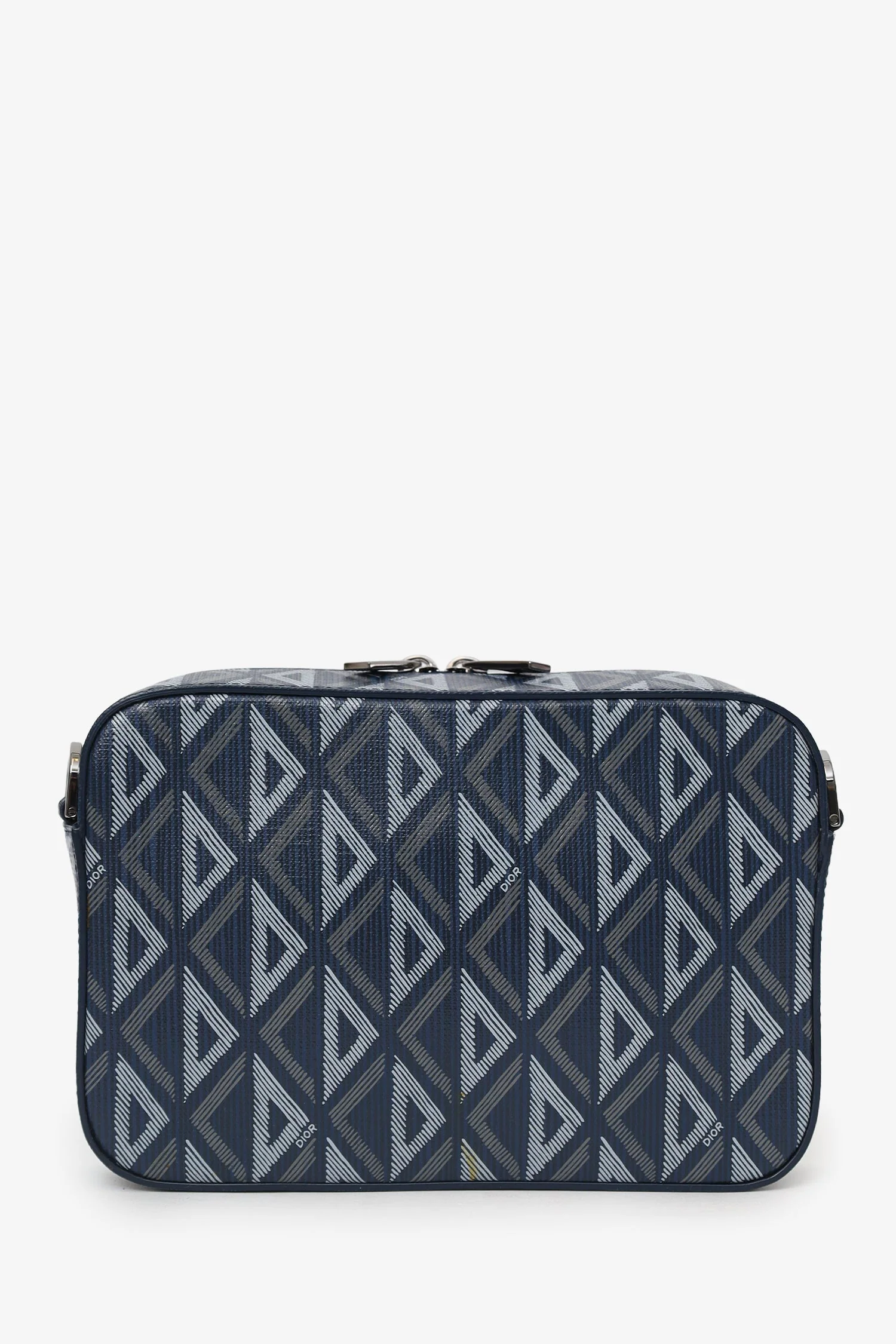 Christian Dior 2023 Navy Coated Canvas CD Diamond Safari Messenger - Image 2