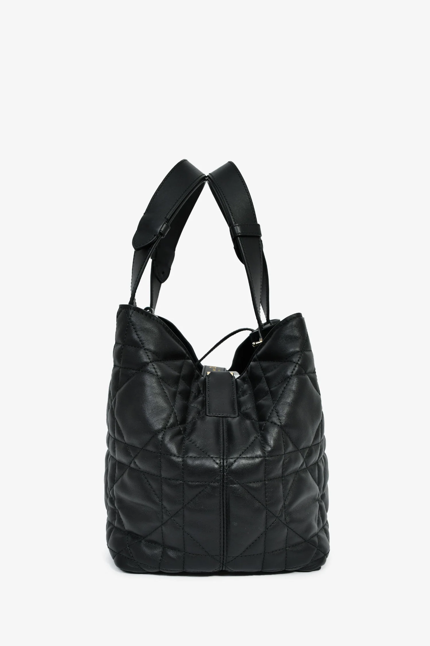 Christian Dior 2024 Black Cannage Lambskin Leather Medium 'Toujours' Bag - Image 3