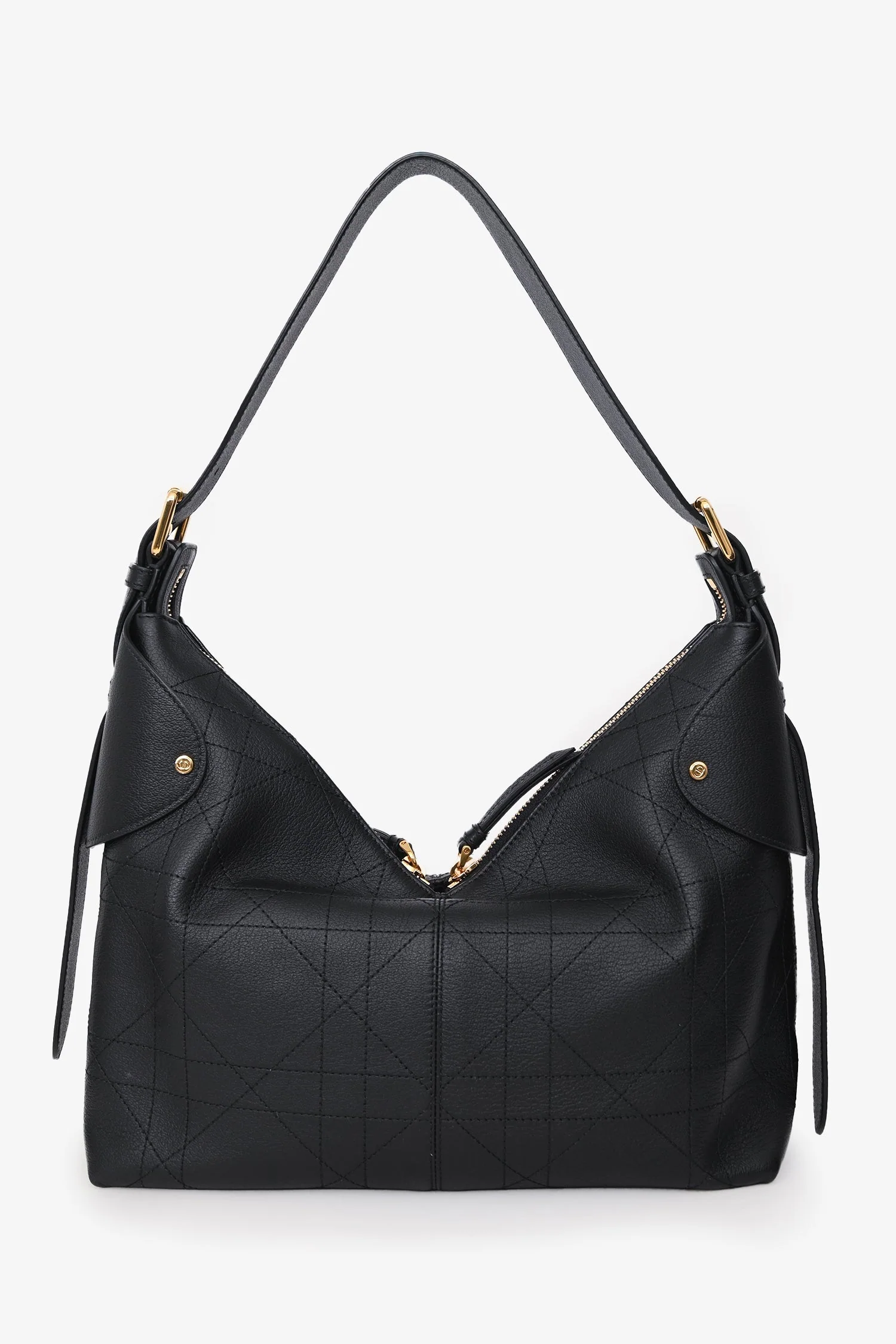 Christian Dior 2025 Black Flat Macrocannage Medium Dior Voyage Bag GHW - Image 2