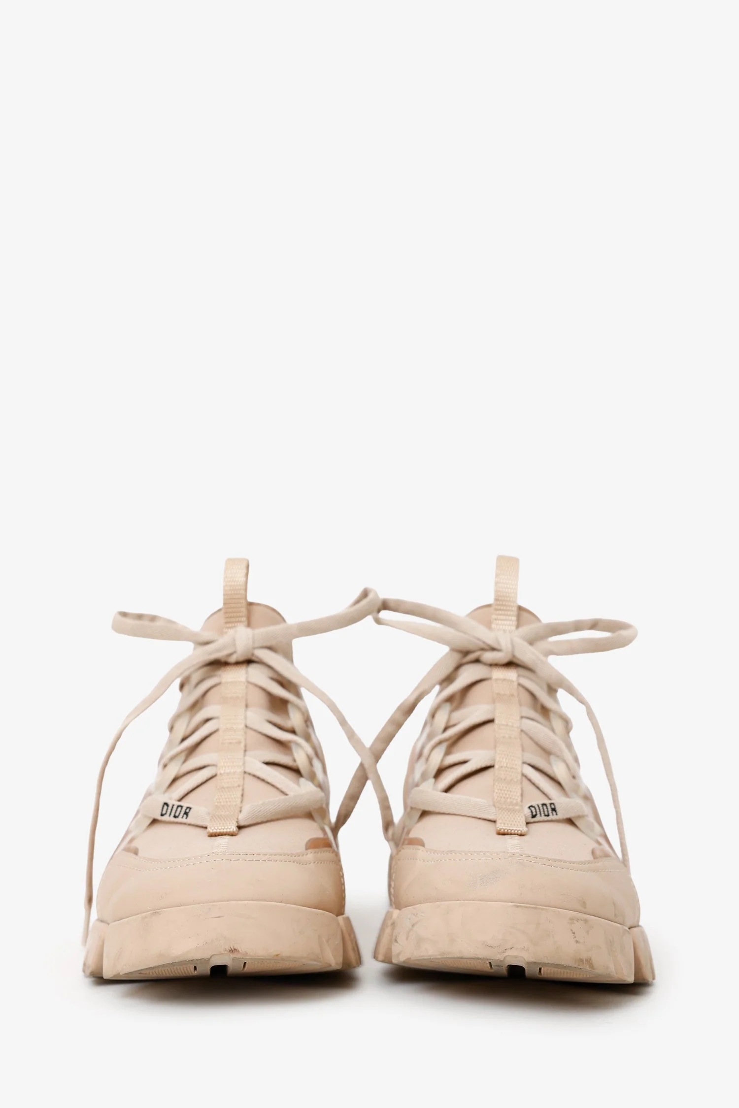 Christian Dior Beige 'D-Connect' Sneakers Size 38.5 - Image 3