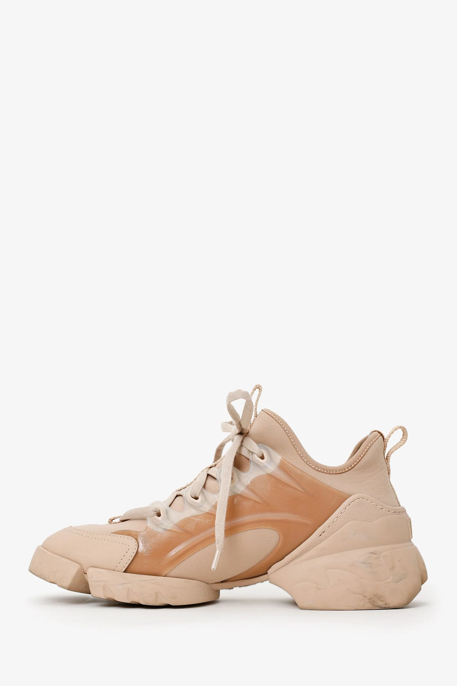 Christian Dior Beige 'D-Connect' Sneakers Size 38.5 - Image 5