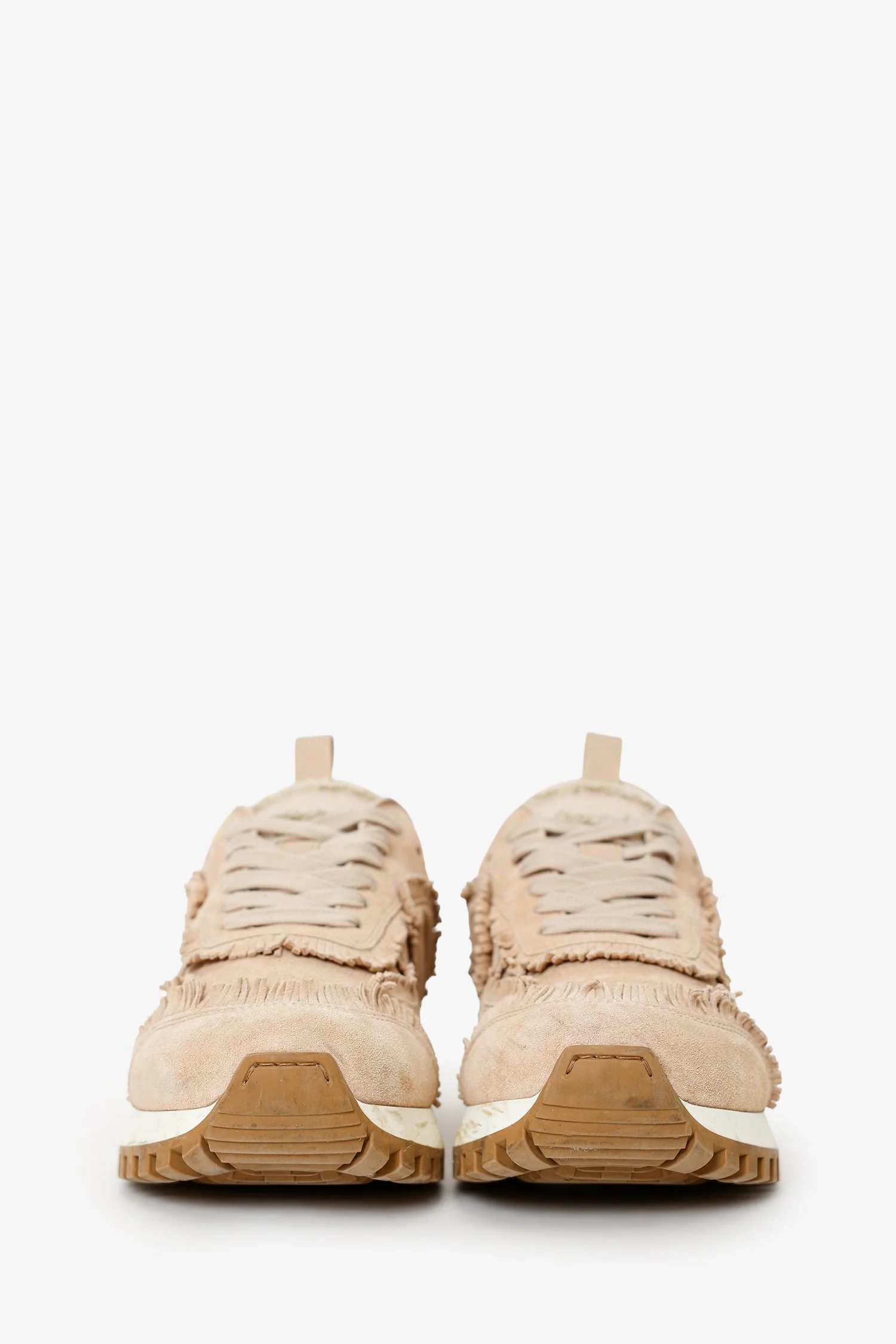 Christian Dior Beige Suede C'est Fringe Sneakers Size 40 - Image 3