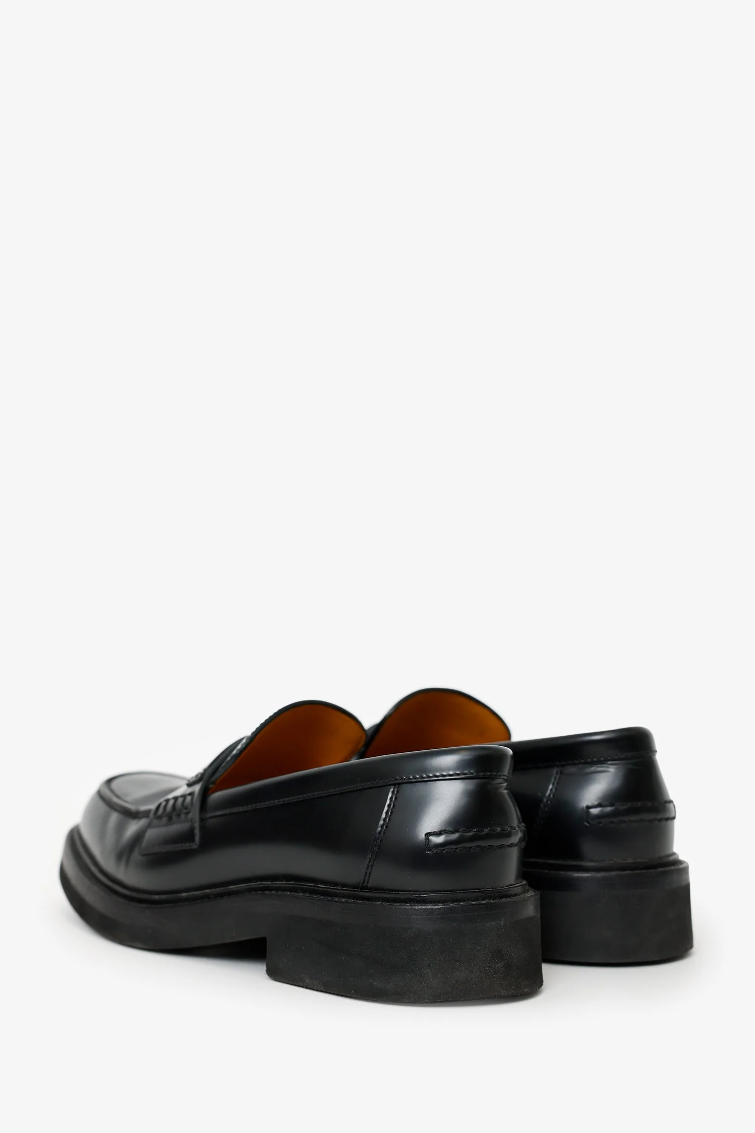 Christian Dior Black Brushed Calfskin Boy Platform Loafer Size 37.5 - Image 4