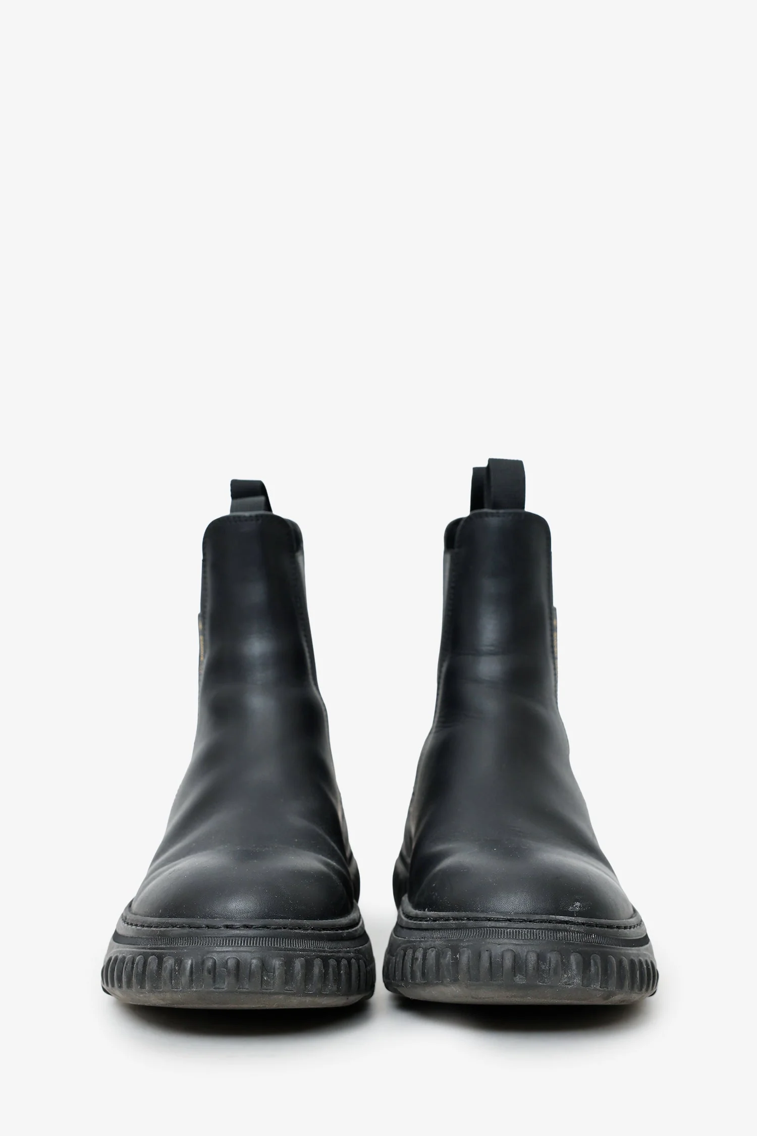 Christian Dior Black Calfskin D-racer Chelsea Boots Size 37 - Image 3
