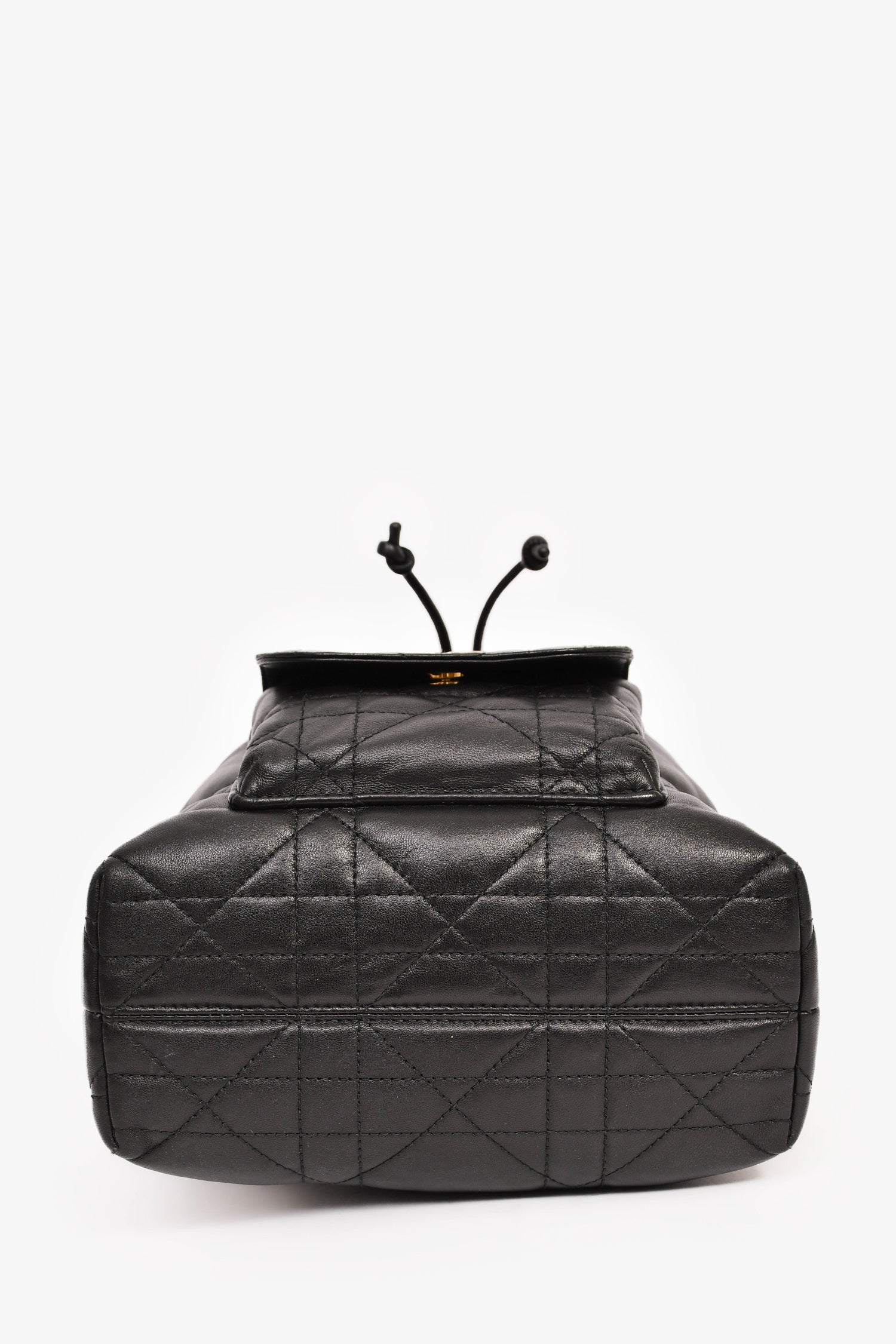 Christian Dior Black Cannage Leather 'Caro' Small Bucket Bag - Image 5