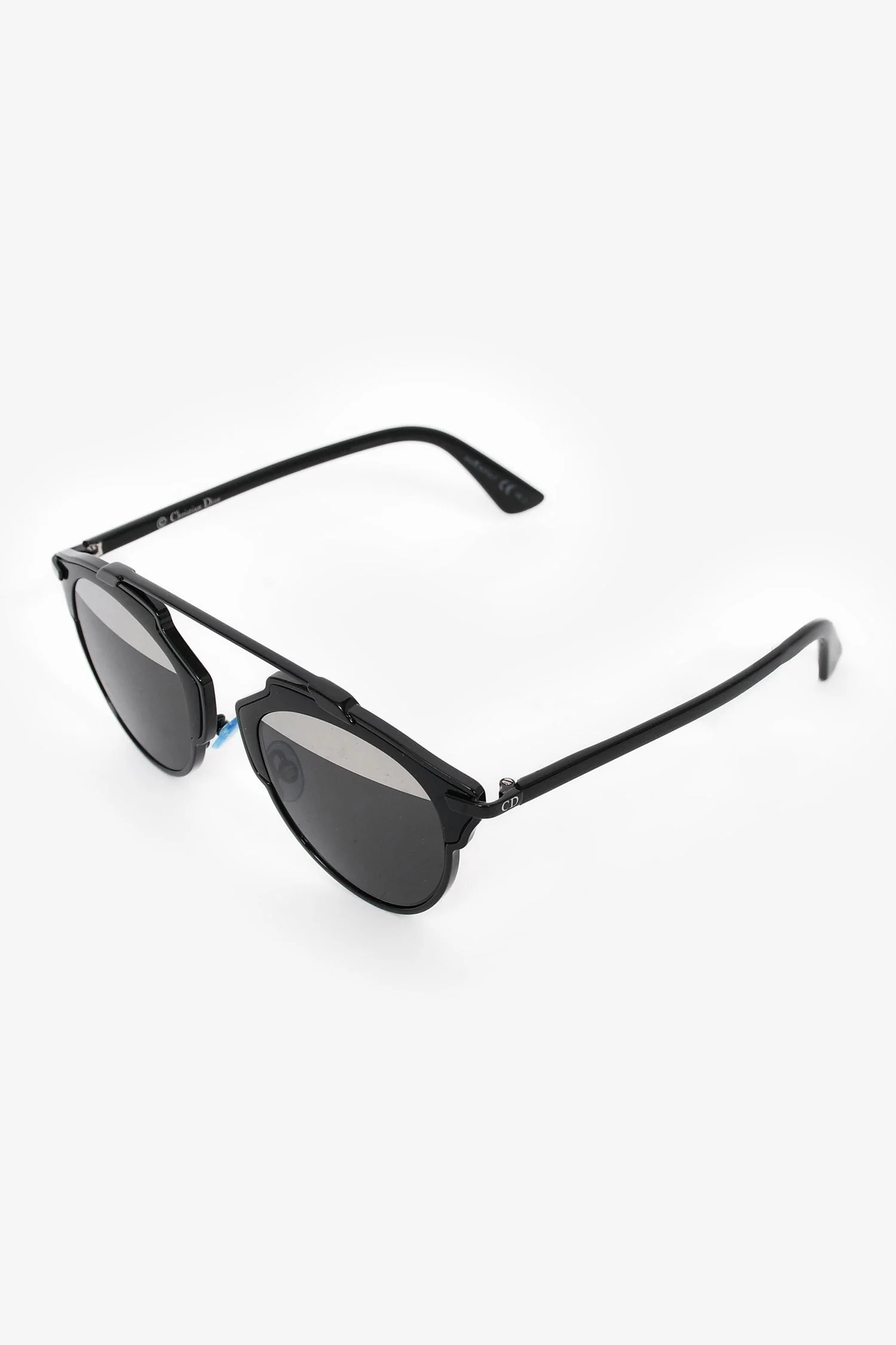Christian Dior Black 'DiorSoReal' Sunglasses with Mirrored Lens - Image 2