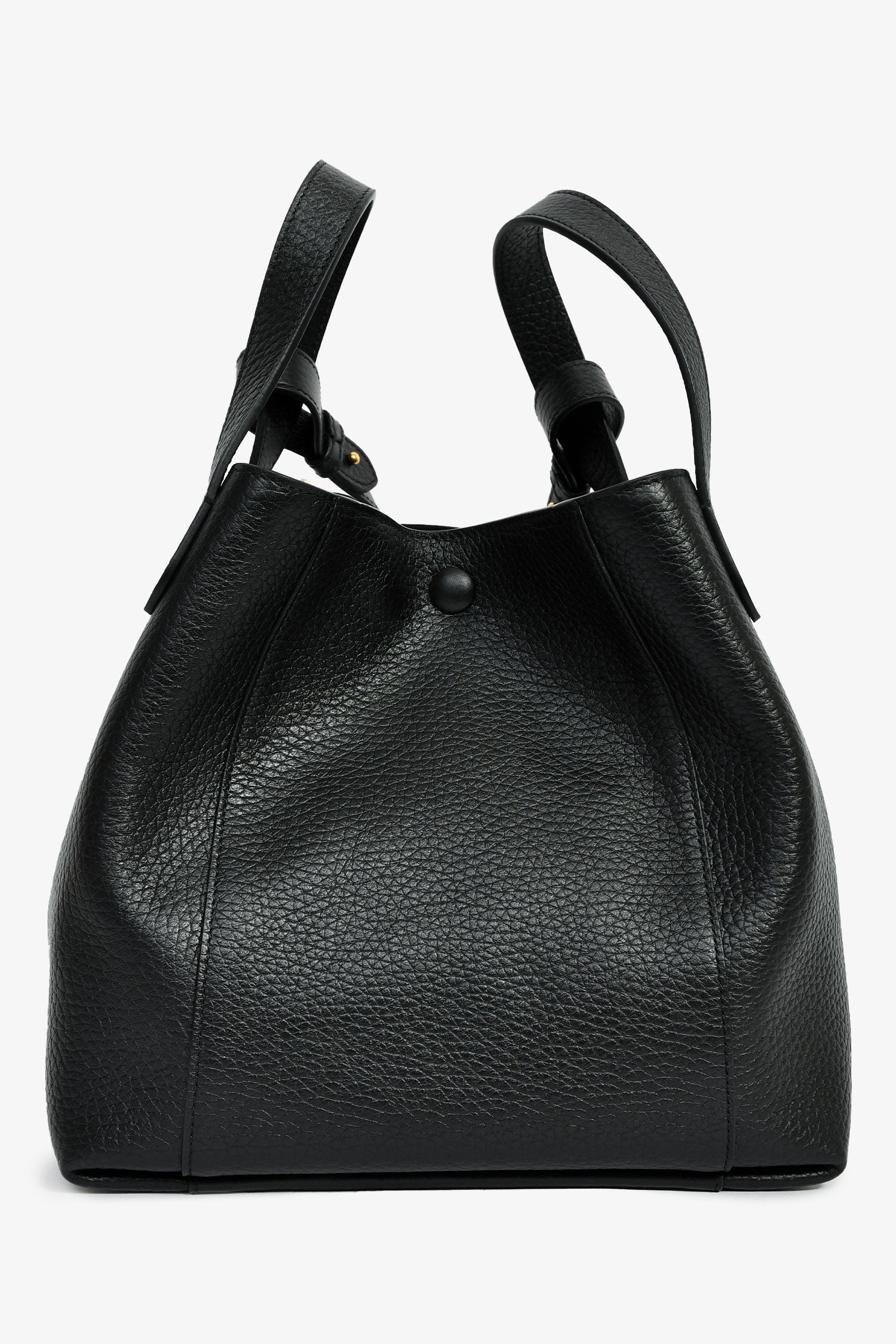 Christian Dior Black Grained Calfskin Bucket Bag with Strap - Image 2