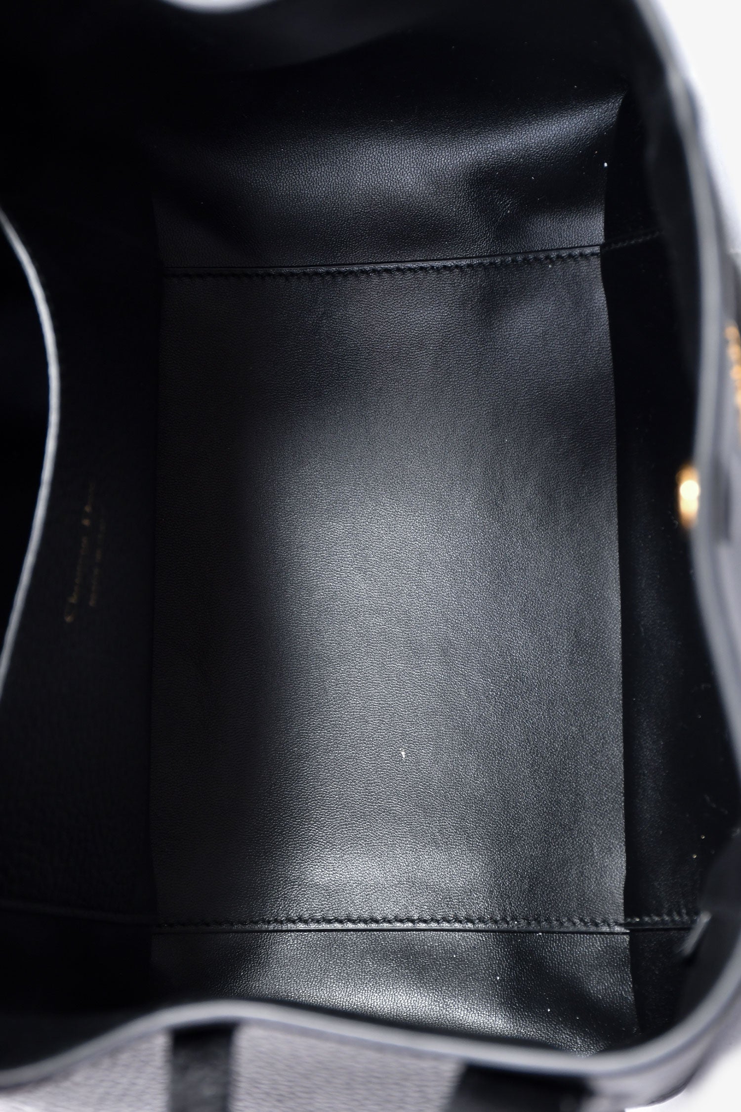 Christian Dior Black Grained Calfskin Bucket Bag with Strap - Image 6