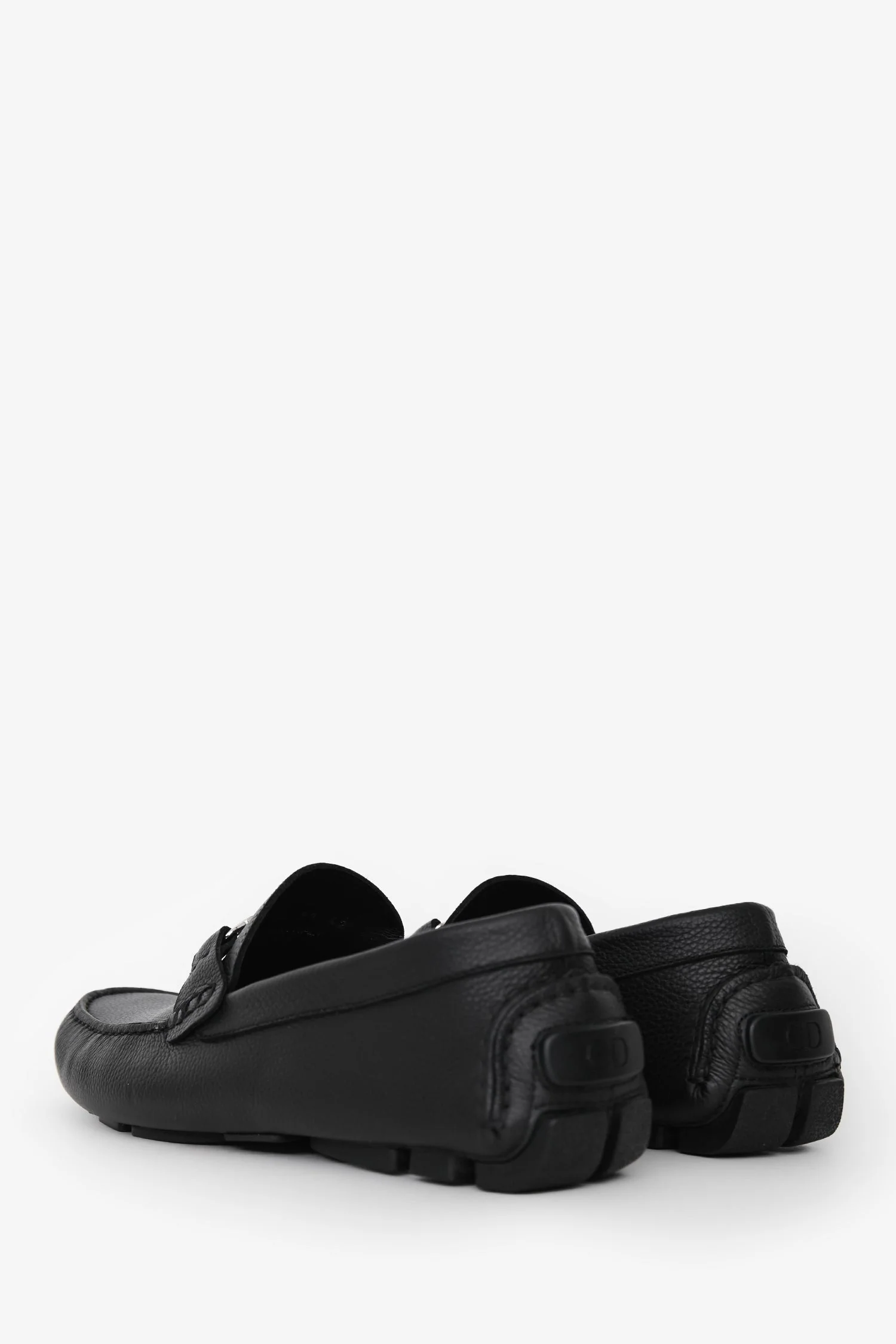 Christian Dior Black Grained Leather 'Odéon' Loafers Size 42 Mens - Image 4