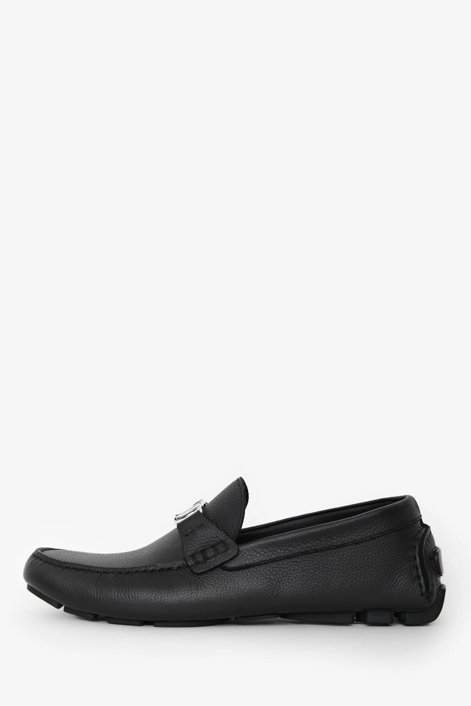 Christian Dior Black Grained Leather 'Odéon' Loafers Size 42 Mens - Image 5