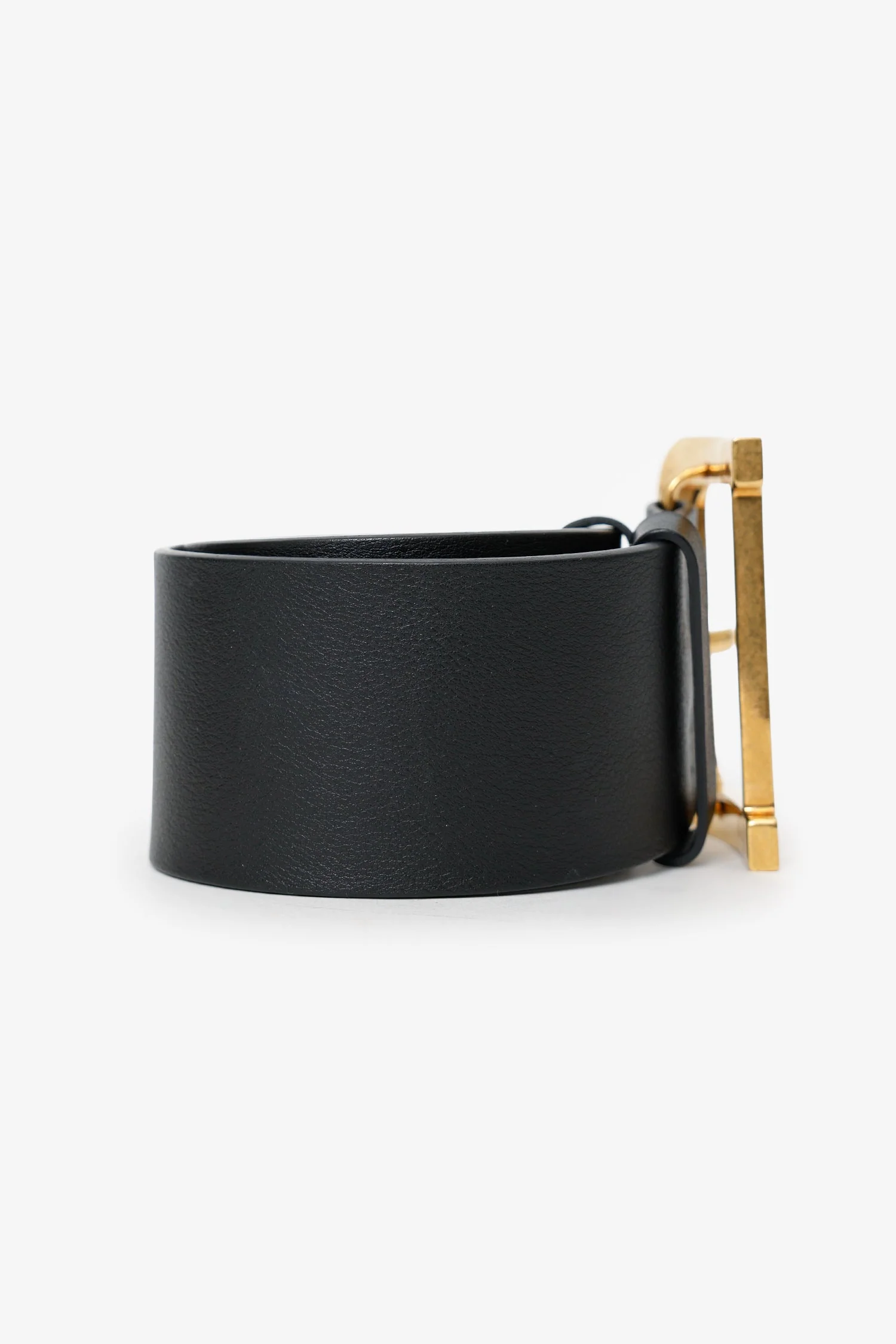 Christian Dior Black Leather Diorquake Buckle Wide Belt - Image 2
