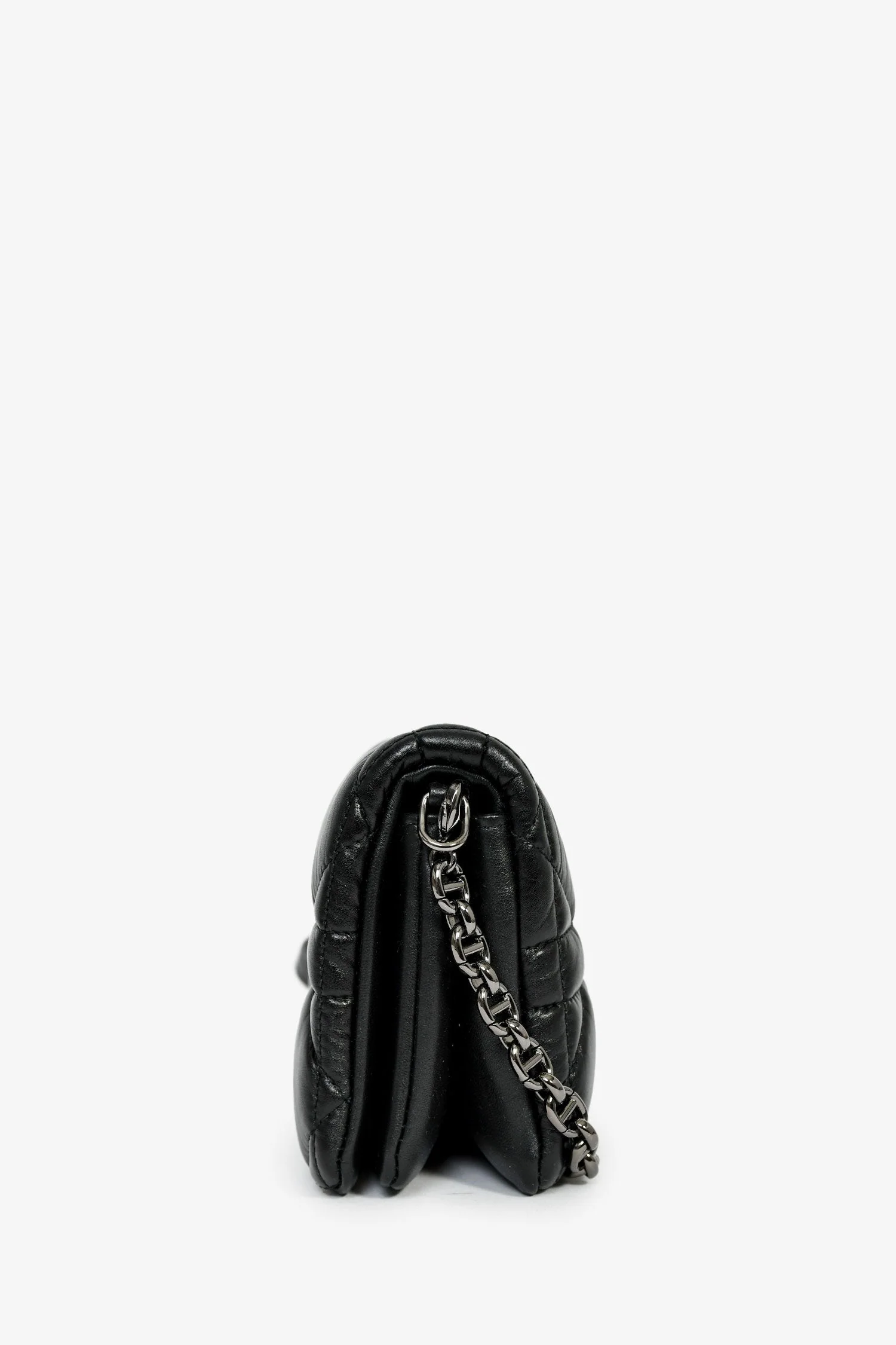 Christian Dior Black Leather Macrocannage Small 'Caro' Crossbody Bag - Image 4