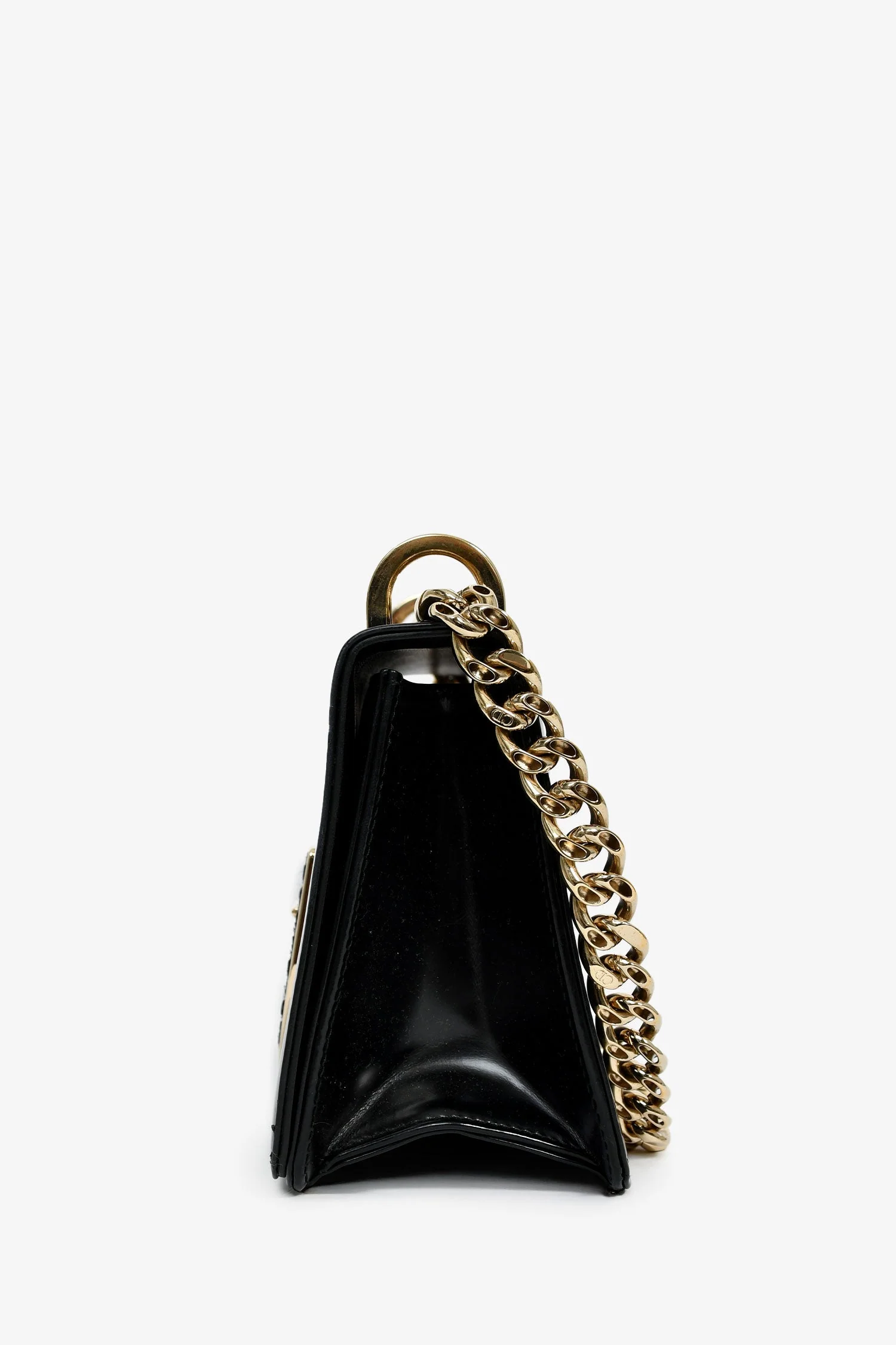 Christian Dior Black Leather Sequin Detail 'Diorama Club' Shoulder Bag - Image 4