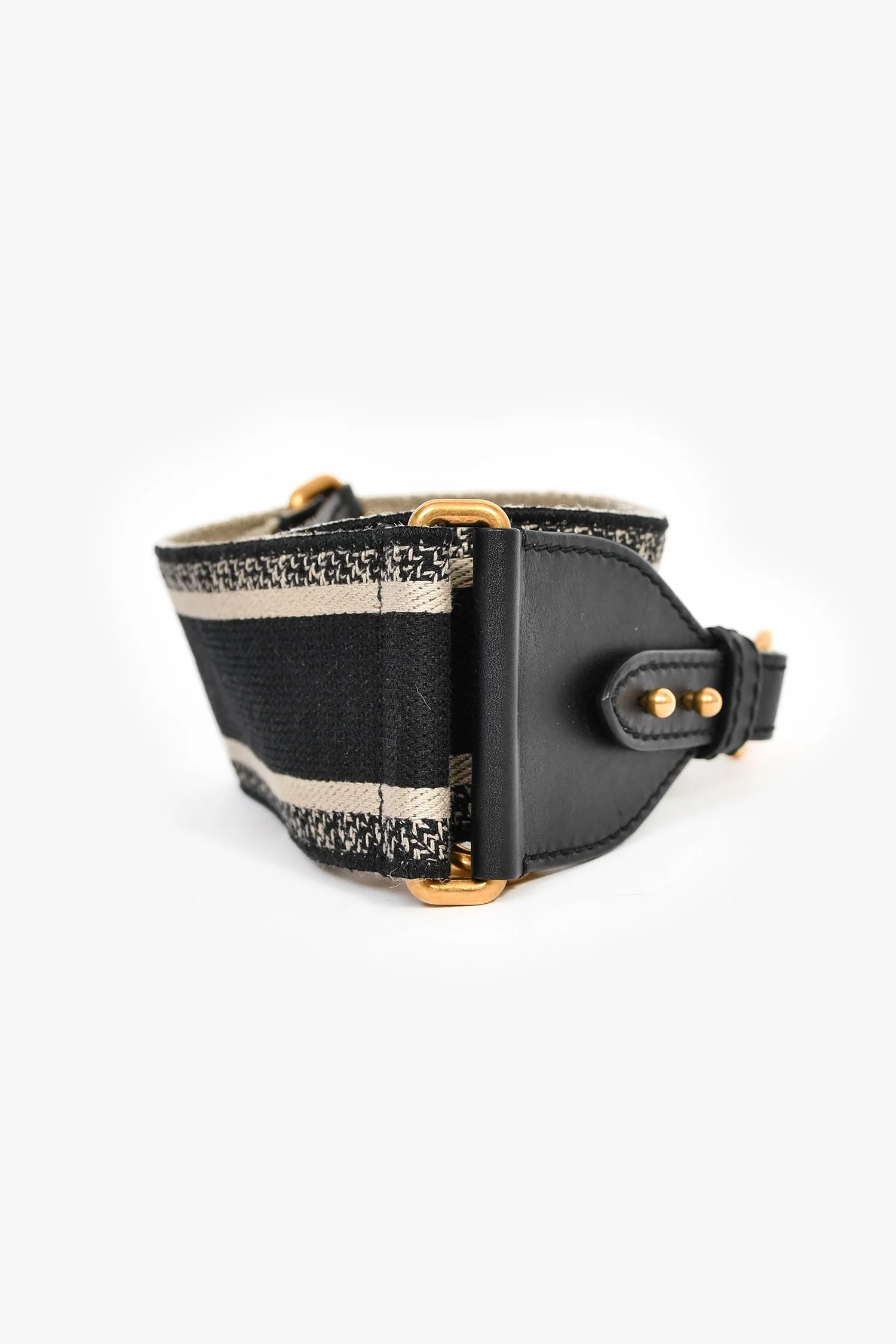 Christian Dior Black Logo Canvas Guitar Strap - Image 2