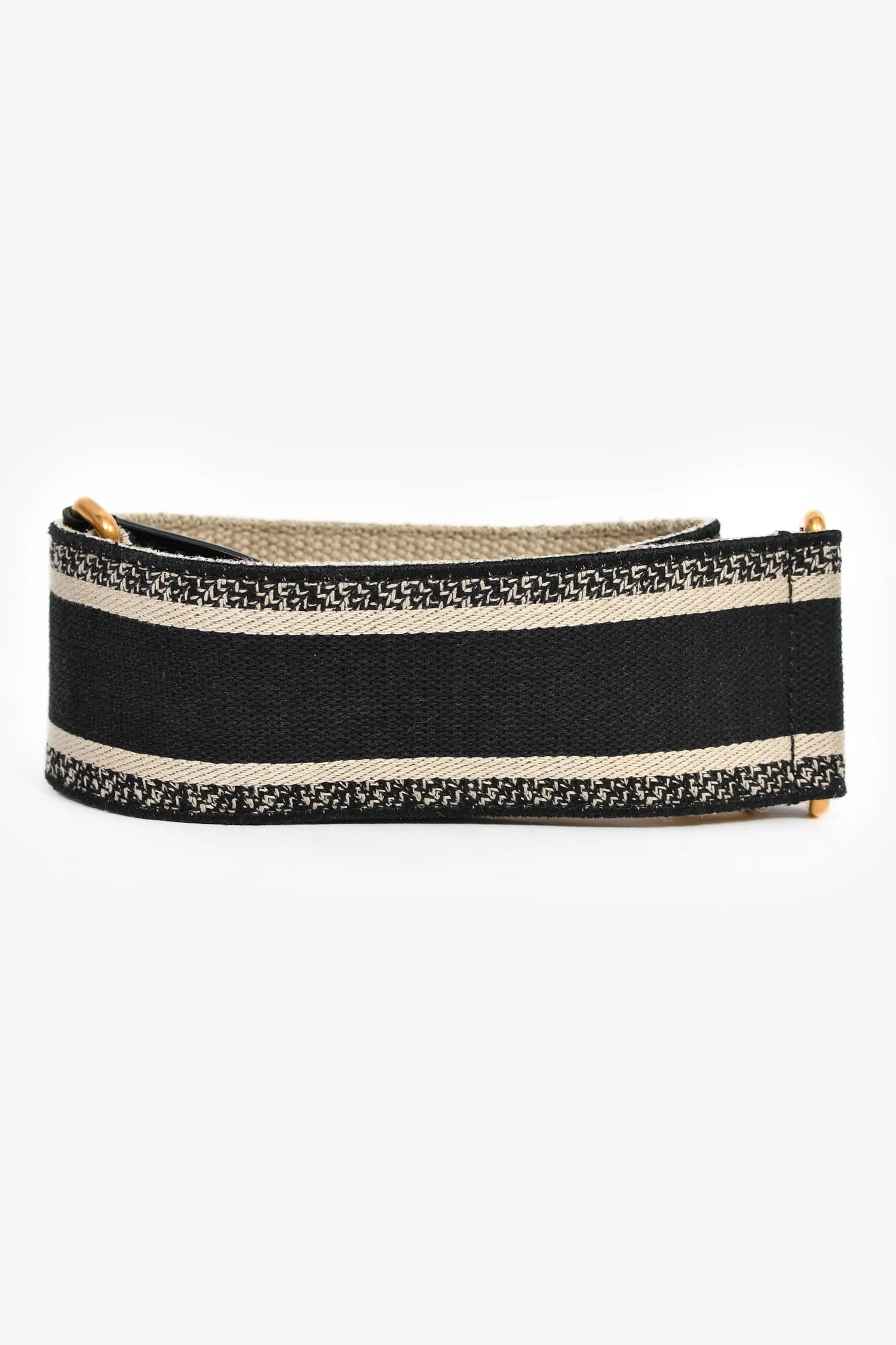 Christian Dior Black Logo Canvas Guitar Strap - Image 3