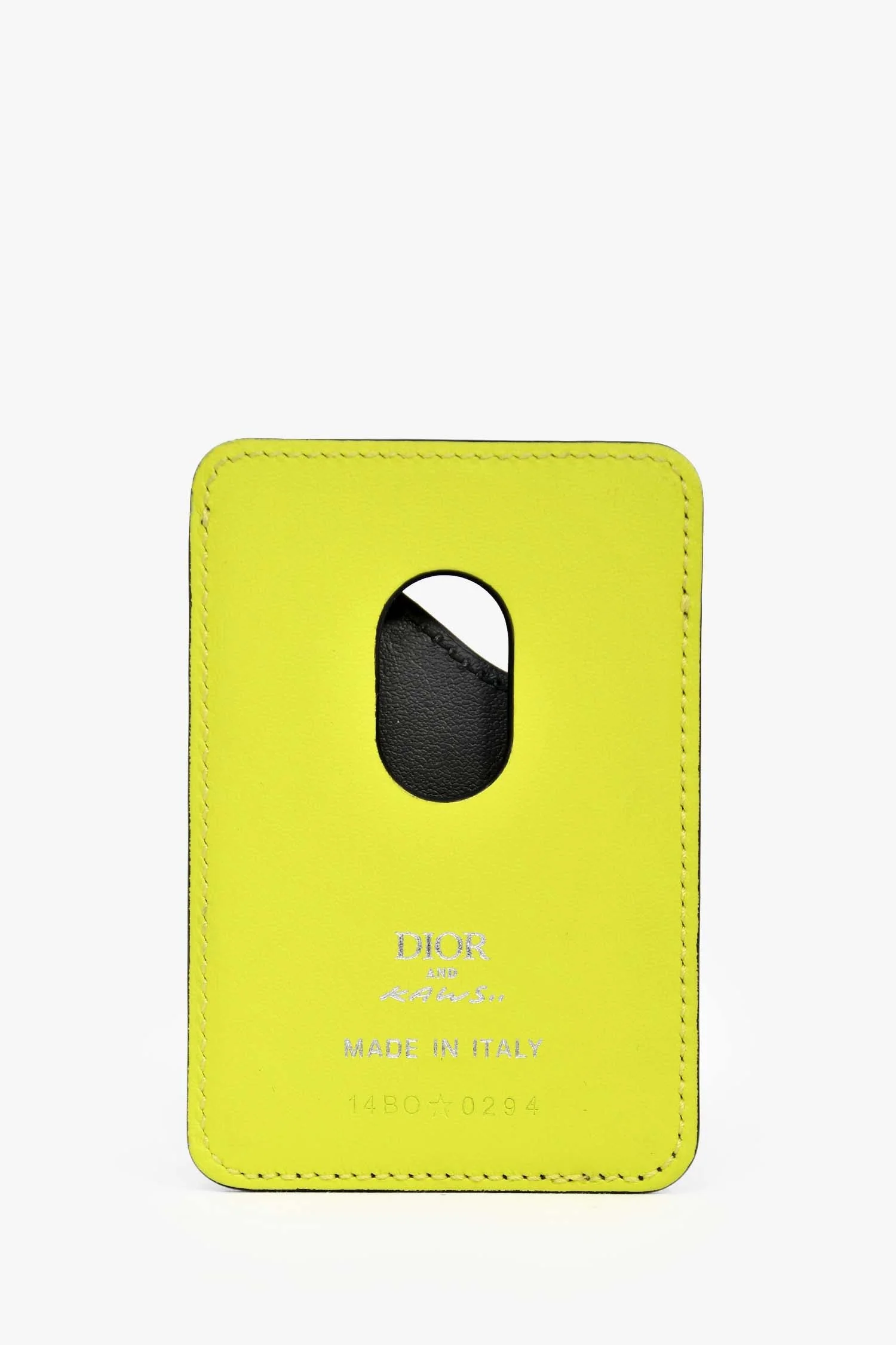 Christian Dior Black/Multicolour Leather/Magnetic Card Holder - Image 3
