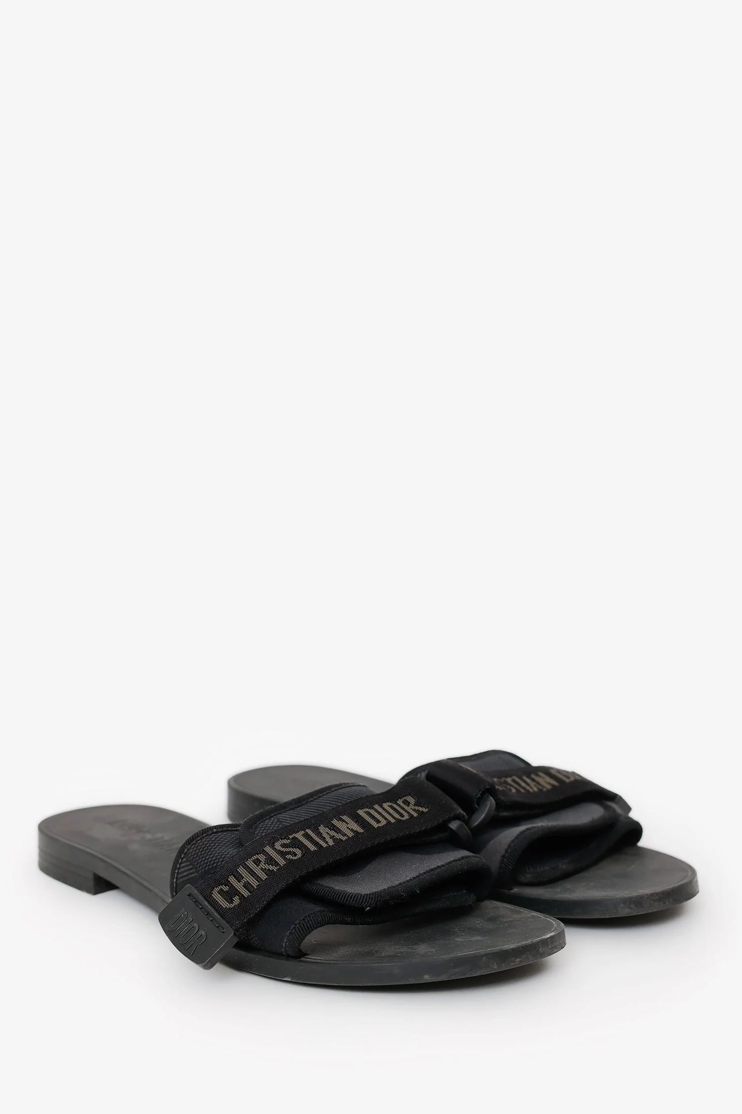 Christian Dior Black Nylon Dio(r)evolution Dway Slide Sandals Size 40 - Image 2