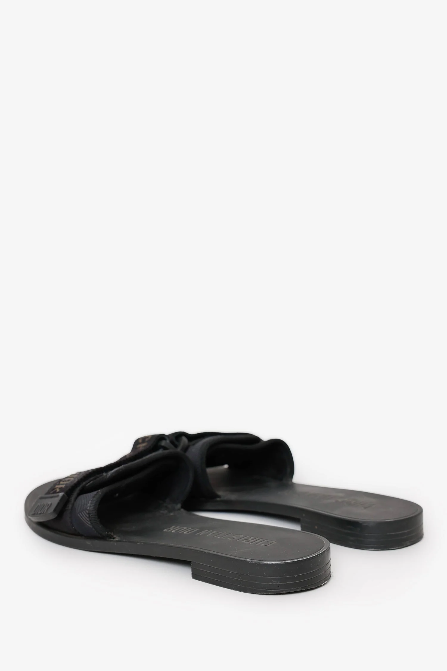 Christian Dior Black Nylon Dio(r)evolution Dway Slide Sandals Size 40 - Image 4