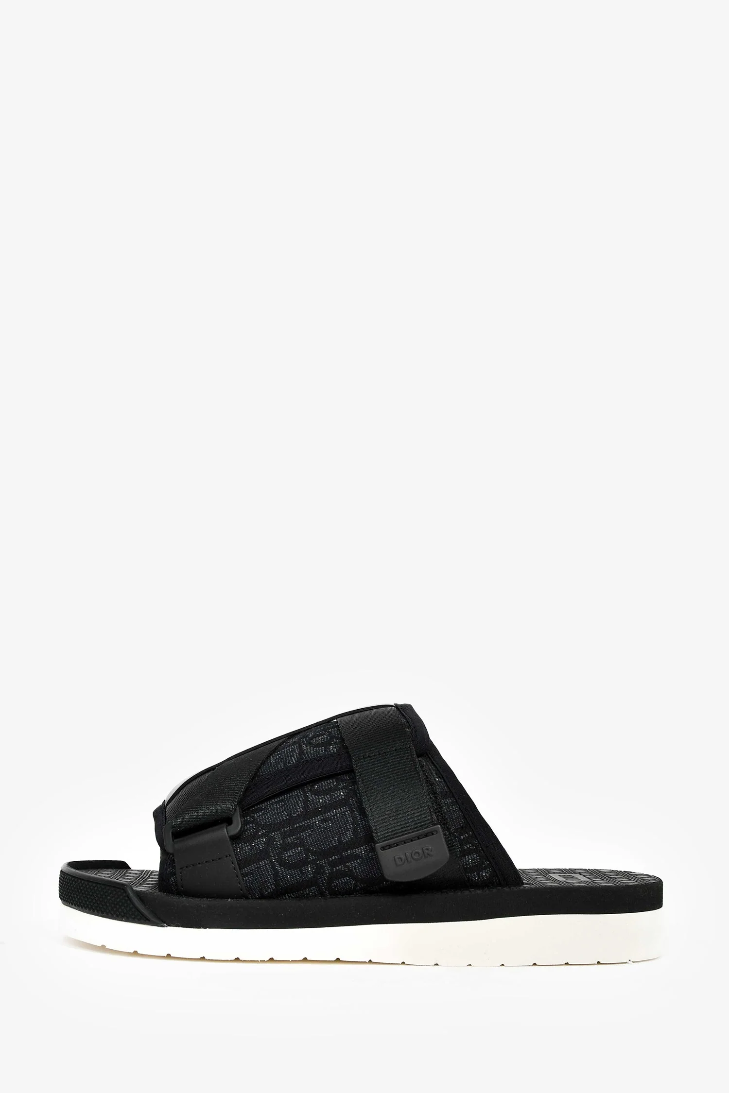 Christian Dior Black Oblique Jacquard 'Alpha' Sandals Size 38 - Image 5