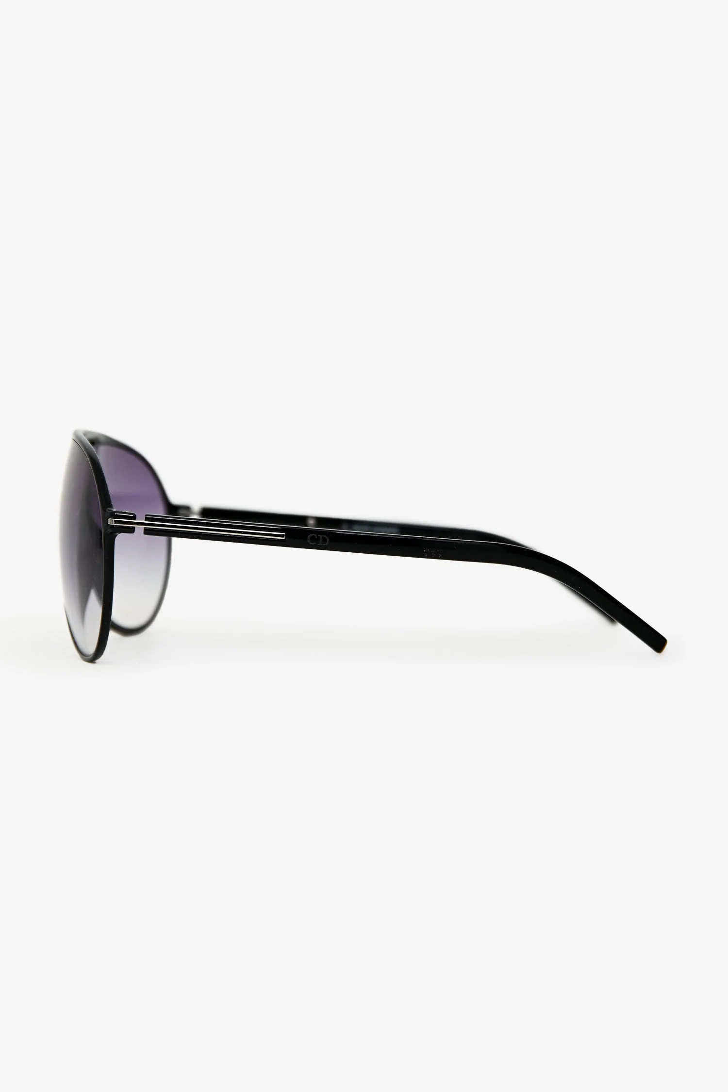 Christian Dior Black Oversized Aviator Sunglasses - Image 3