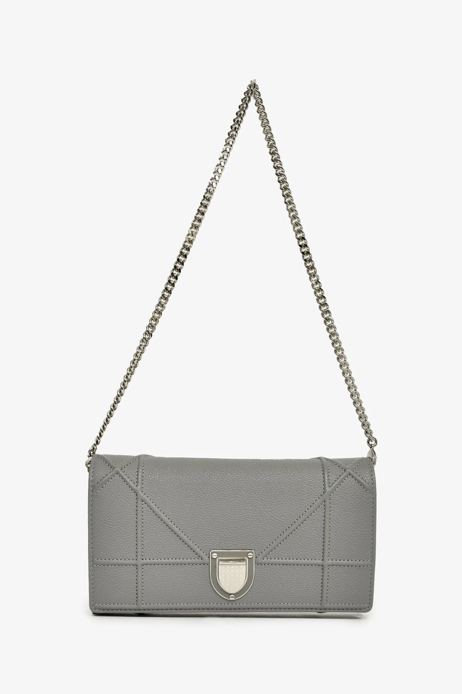 Christian Dior Black Patent Cannage Leather 'Rendezvous' Wallet on Chain - Image 7