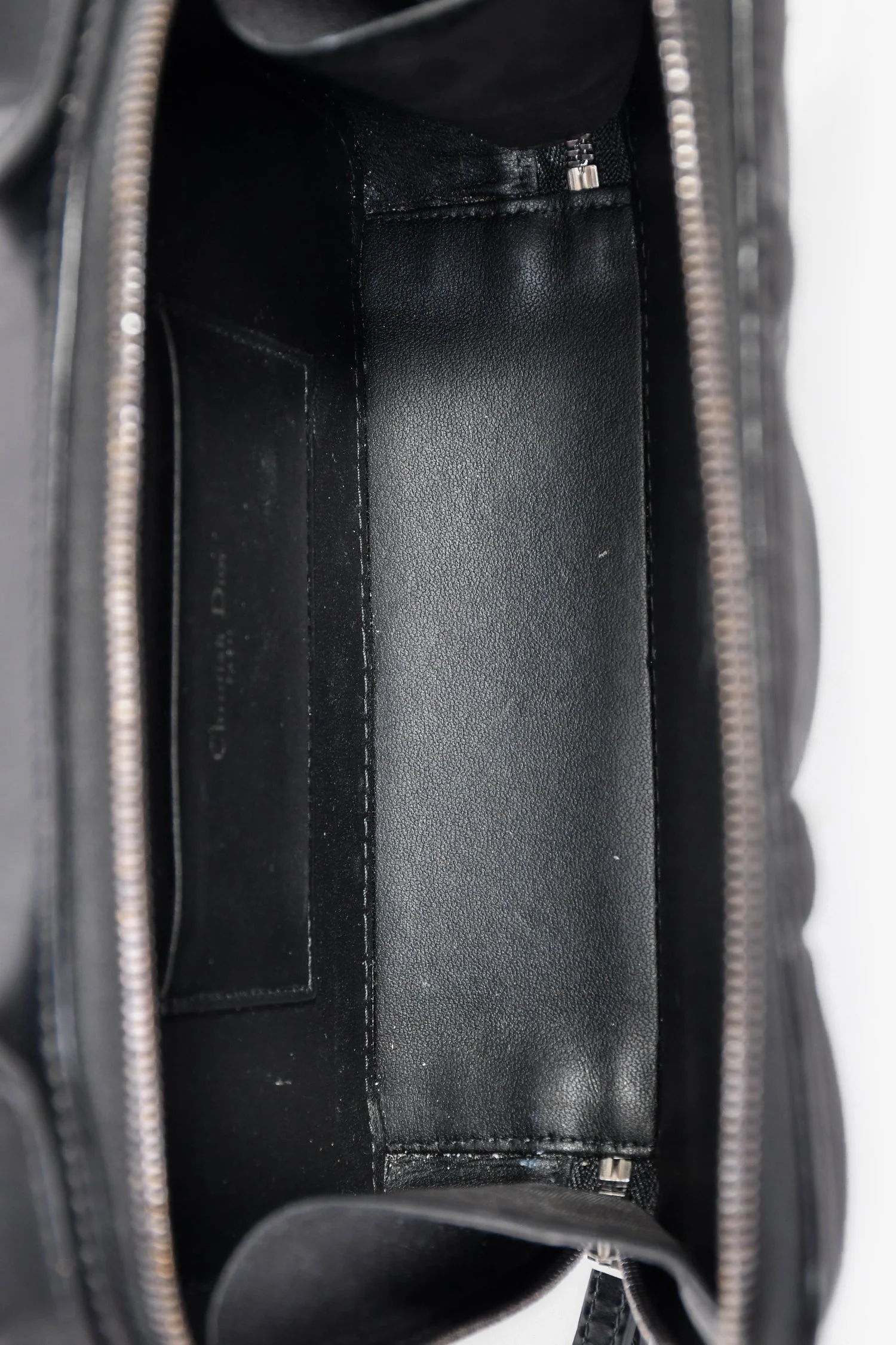 Christian Dior Black Puff Cannage Zip Around Chain 'Caro Box' Bag - Image 6