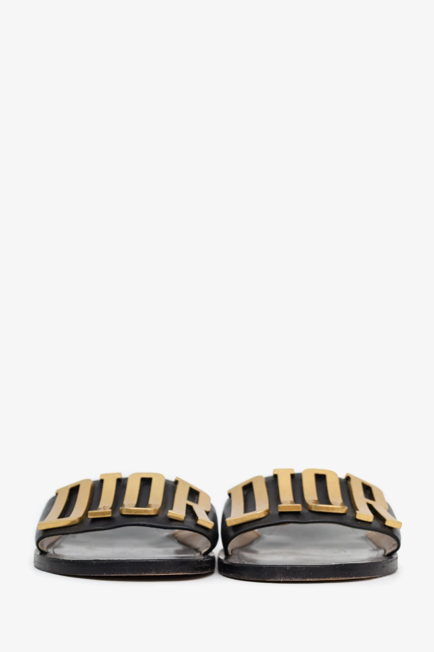 Christian Dior Black 'Revolution' Logo Slide Sandals Size 35 - Image 3