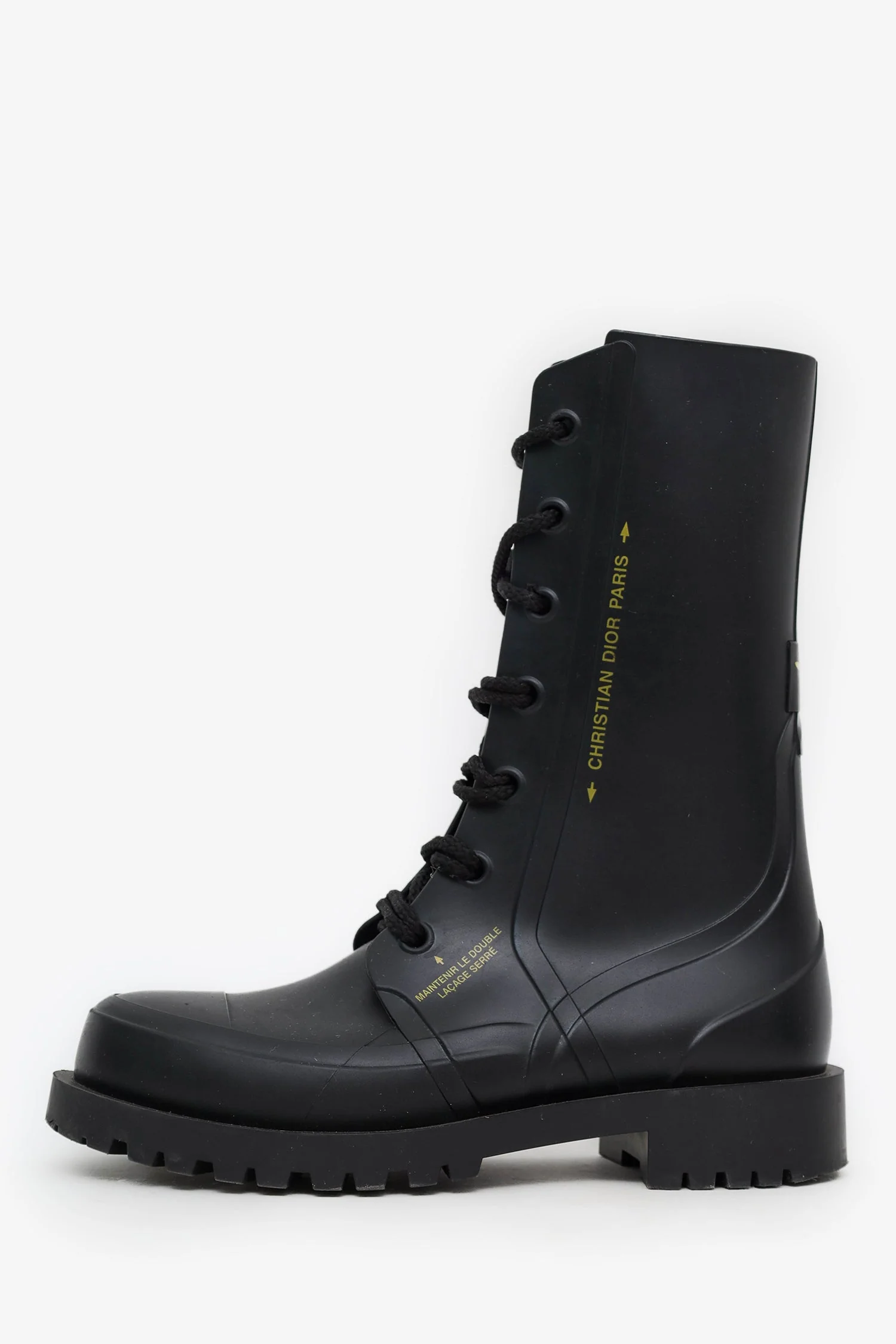 Christian Dior Black Rubber 'Diorcamp' Boots Size 36 - Image 5