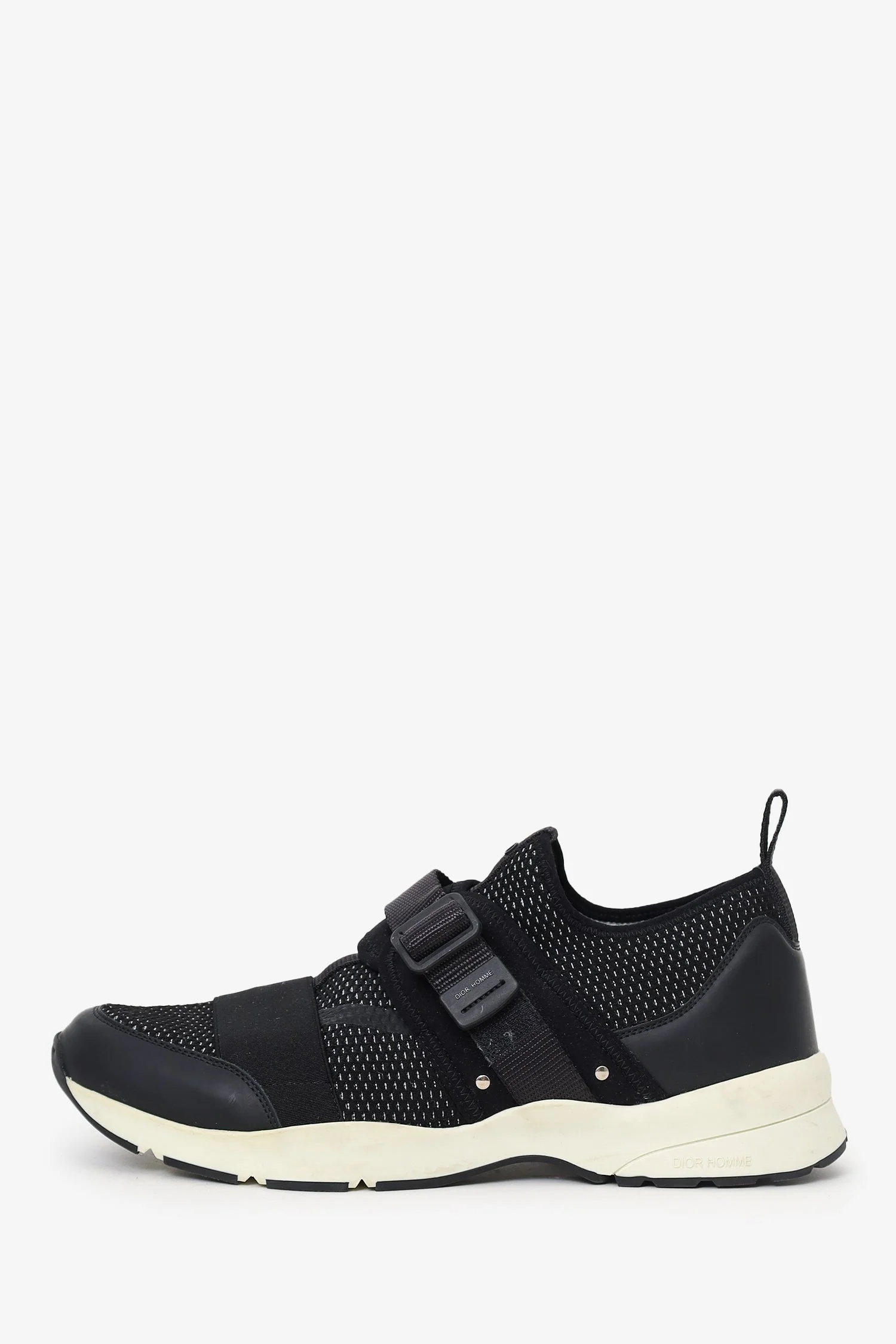Christian Dior Black/White Buckle Detail Sneakers Size 44 Mens - Image 5