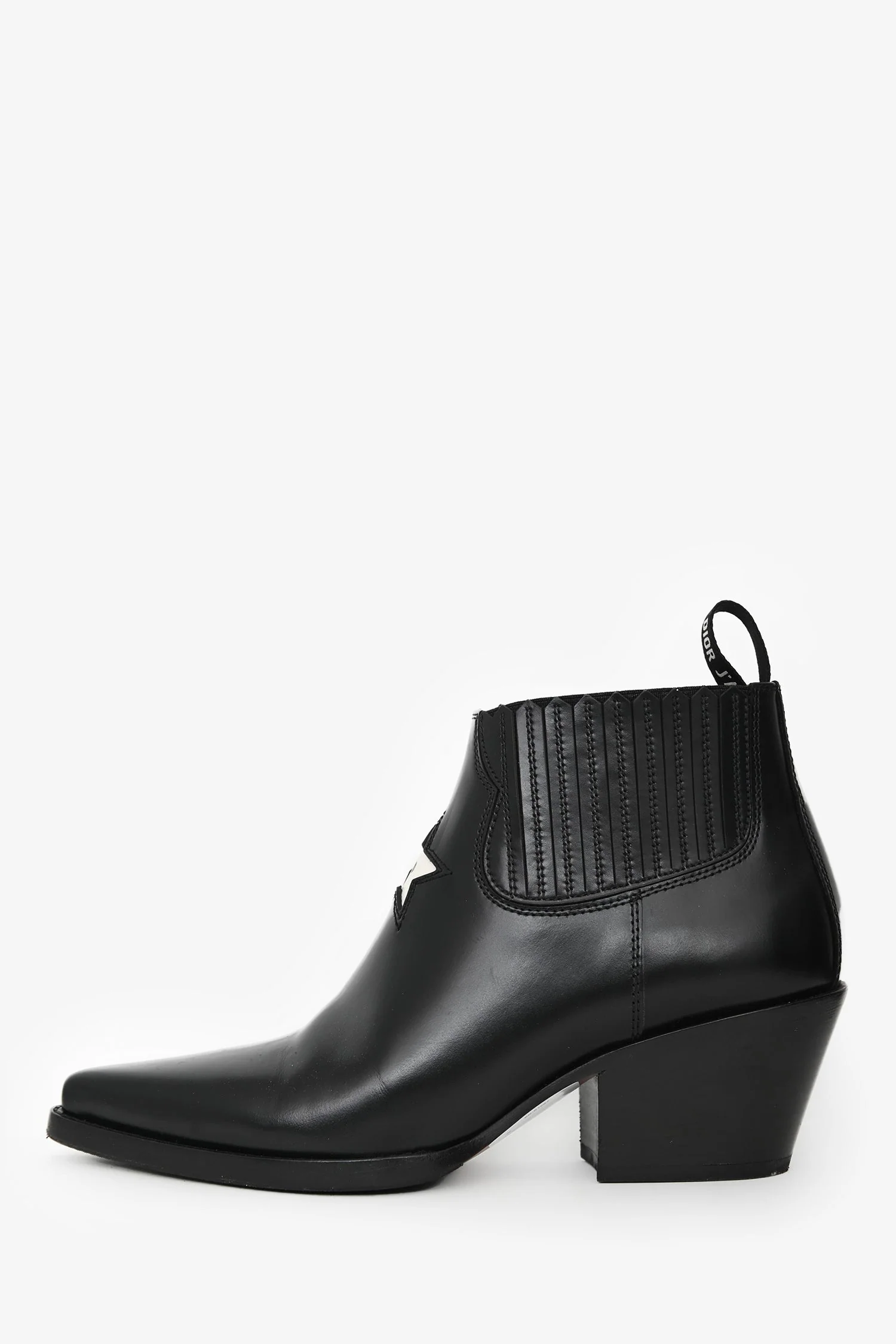 Christian Dior Black/White Western Boots Size 36 - Image 4