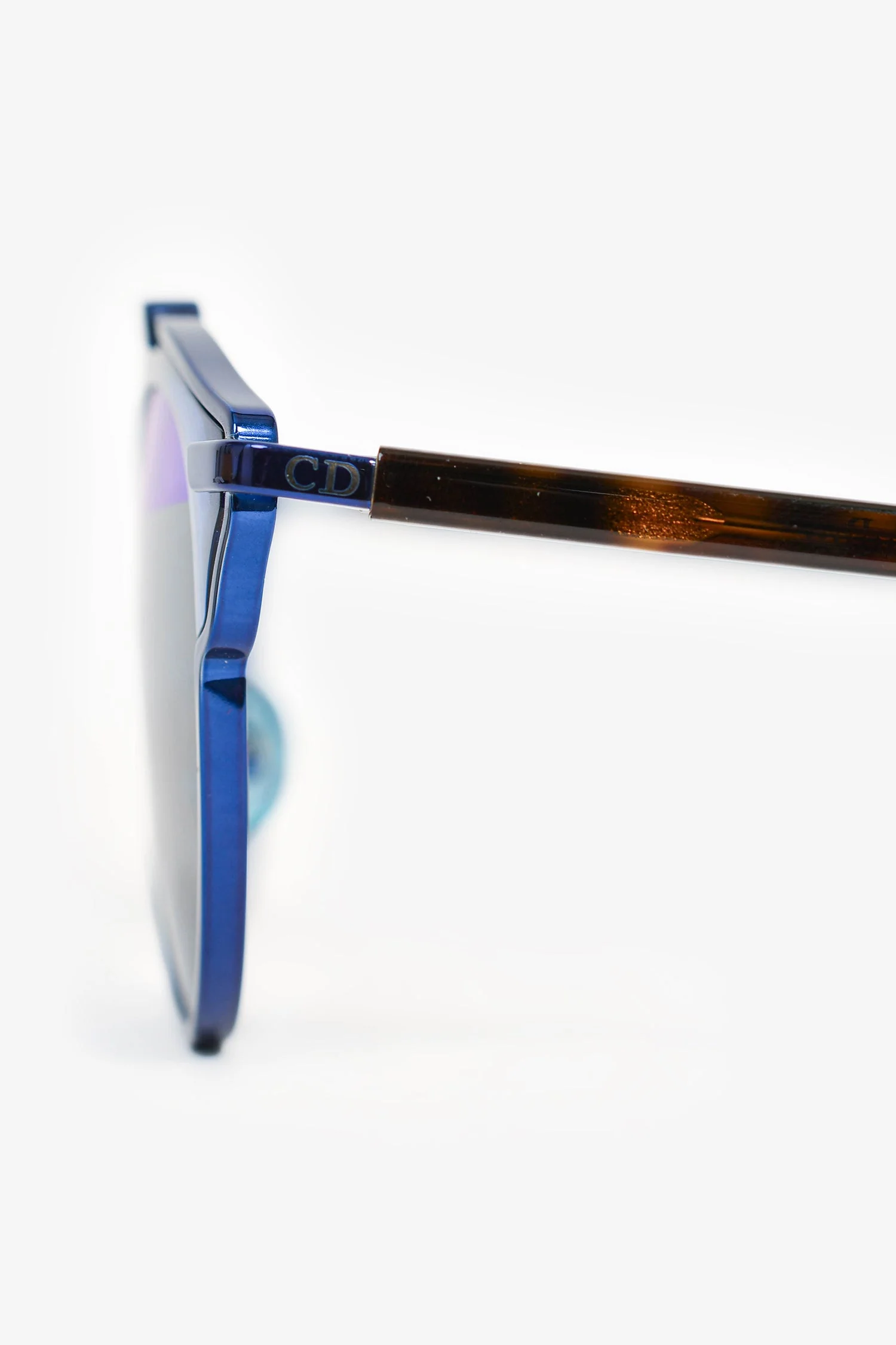 Christian Dior Blue 'DiorSoReal' Aviator Sunglasses - Image 4