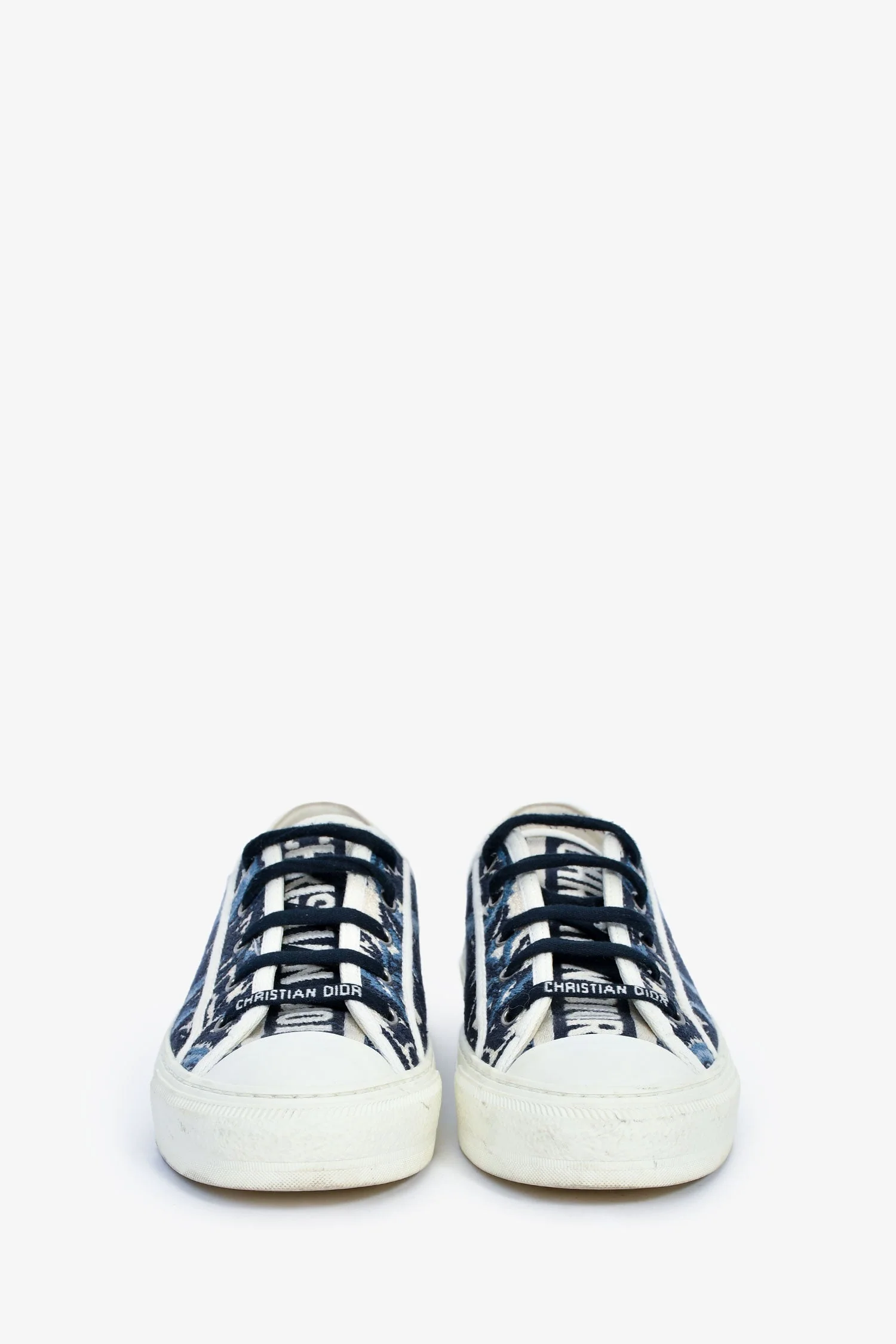 Christian Dior Blue Embroidered 'Palms Walk'n'Dior' Sneakers Size 39 - Image 3
