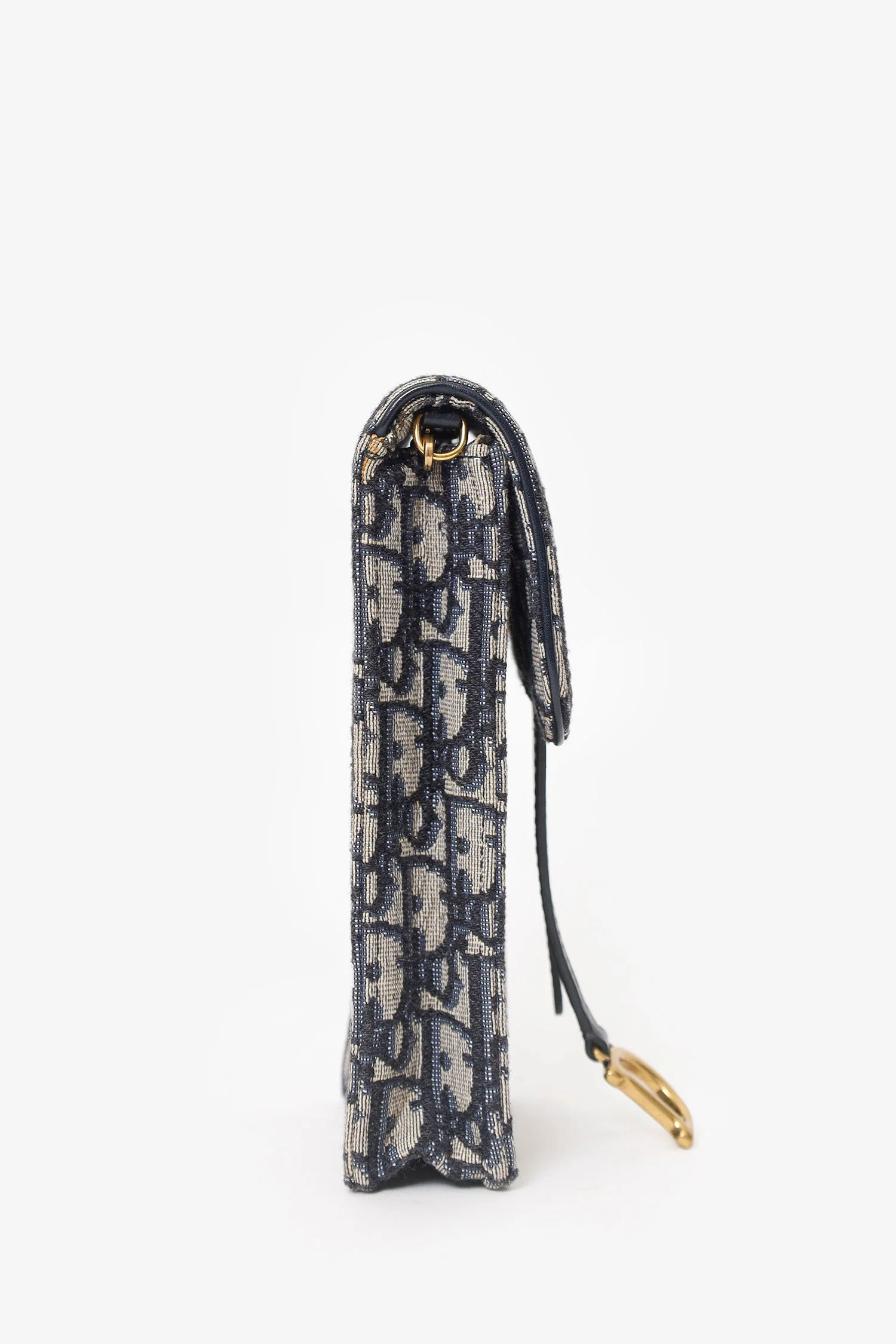 Christian Dior Blue Logo Saddle Pouch - Image 3