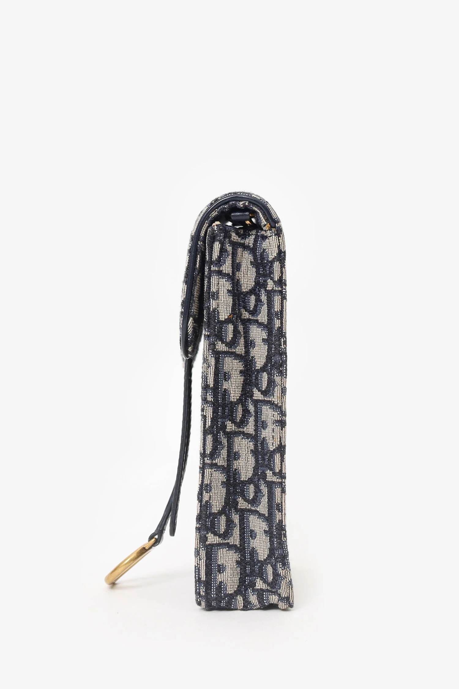 Christian Dior Blue Logo Saddle Pouch - Image 4