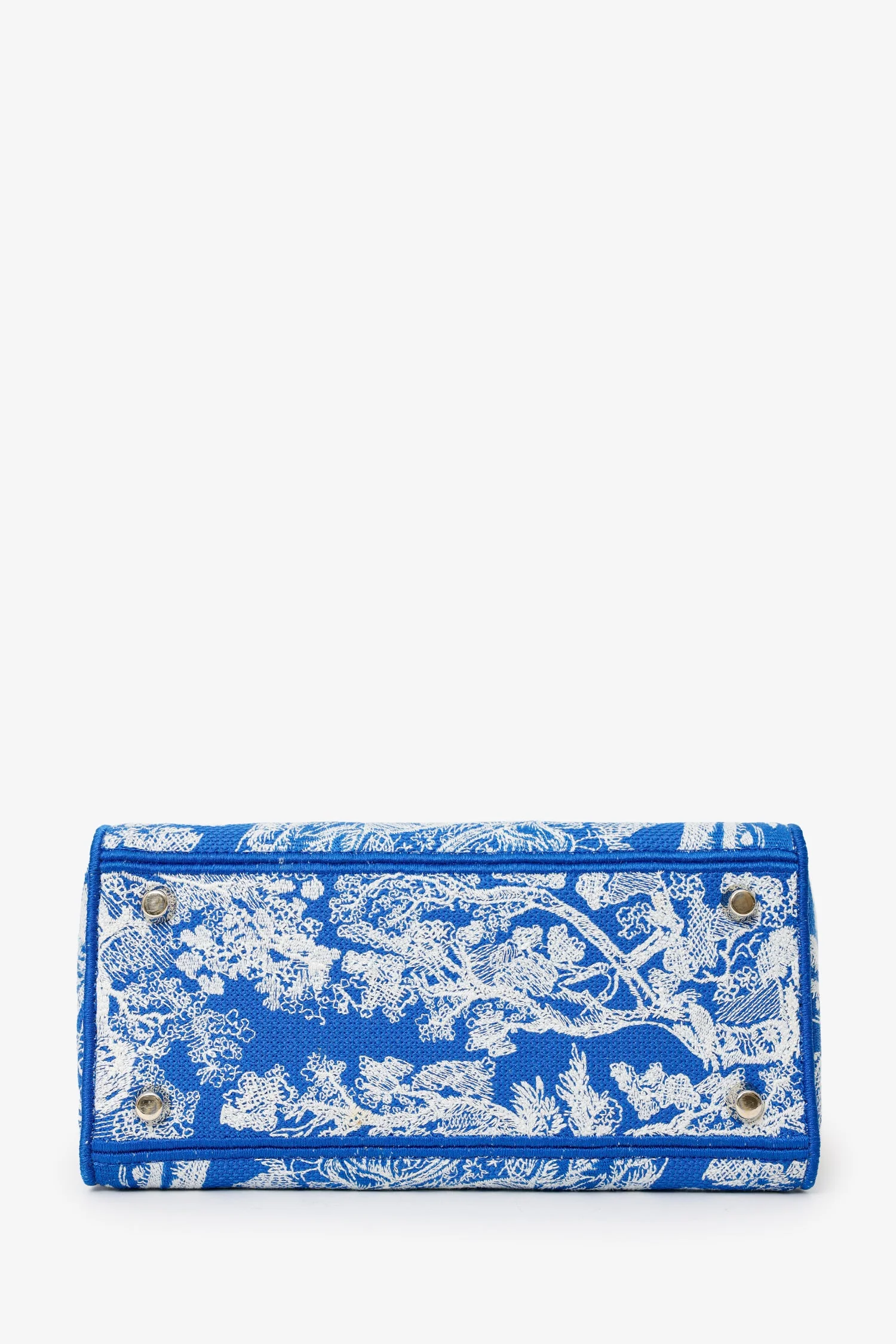 Christian Dior Blue/White 'Lady D-Lite' Top Handle With Strap - Image 5